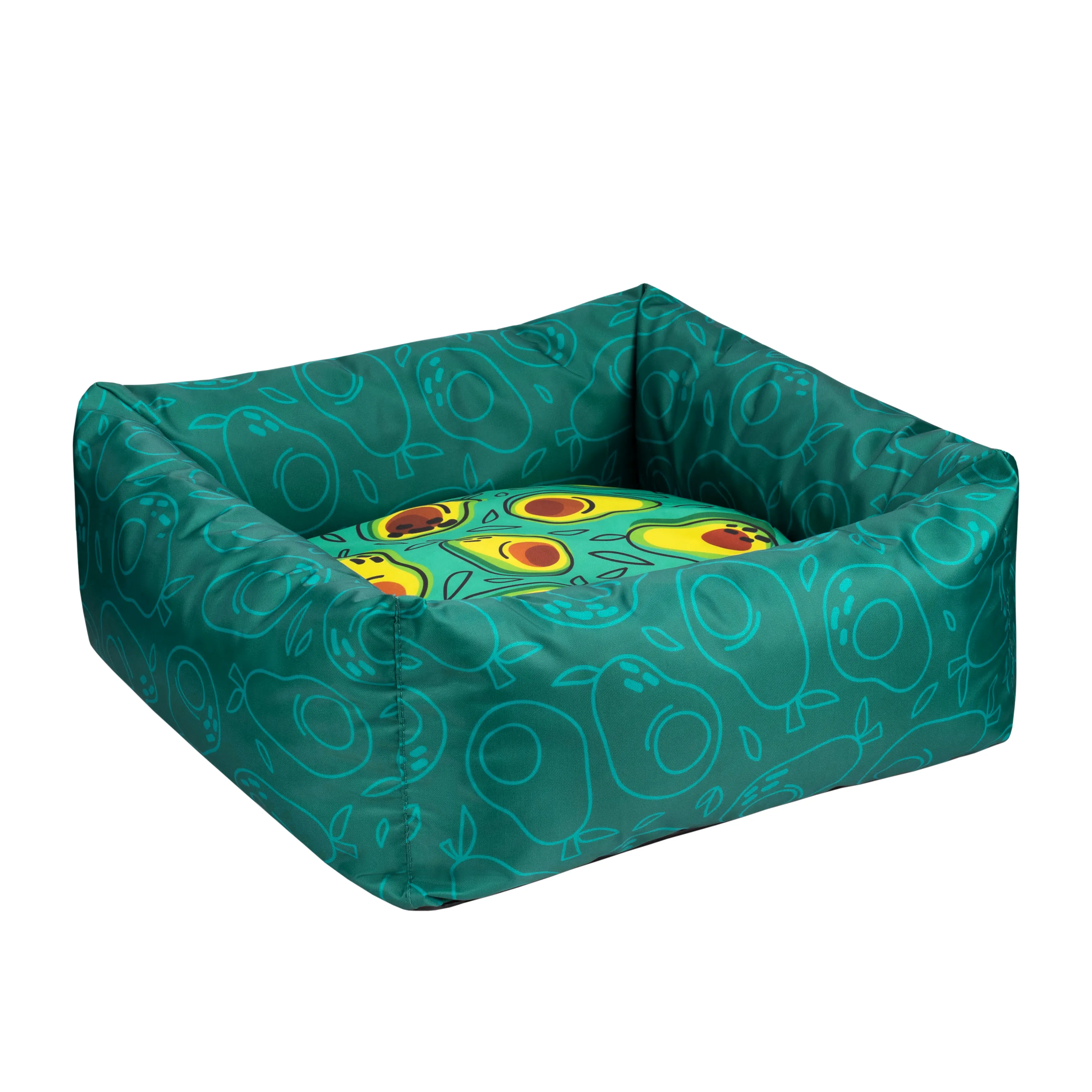 Barksi Fruits Лежак для Животных Квадратная Авокадо S