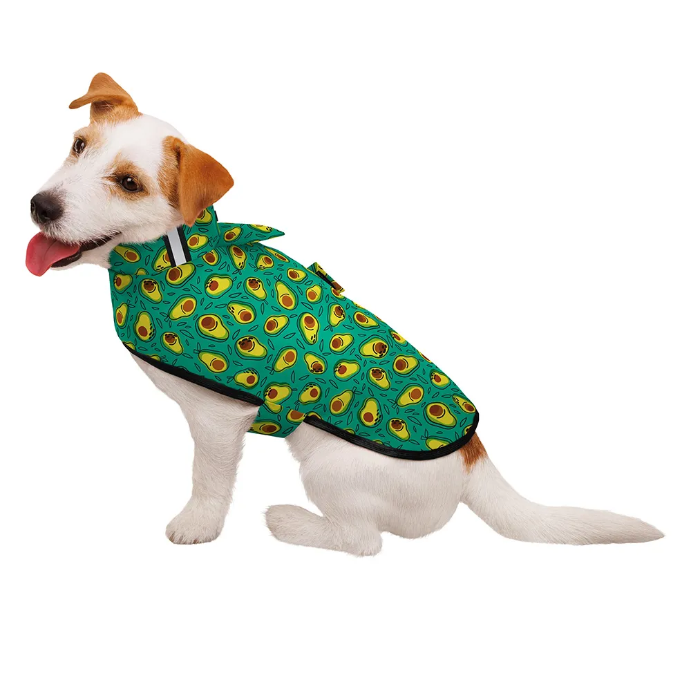 Barksi Дождевик для собак на липучке Авокадо 2XS