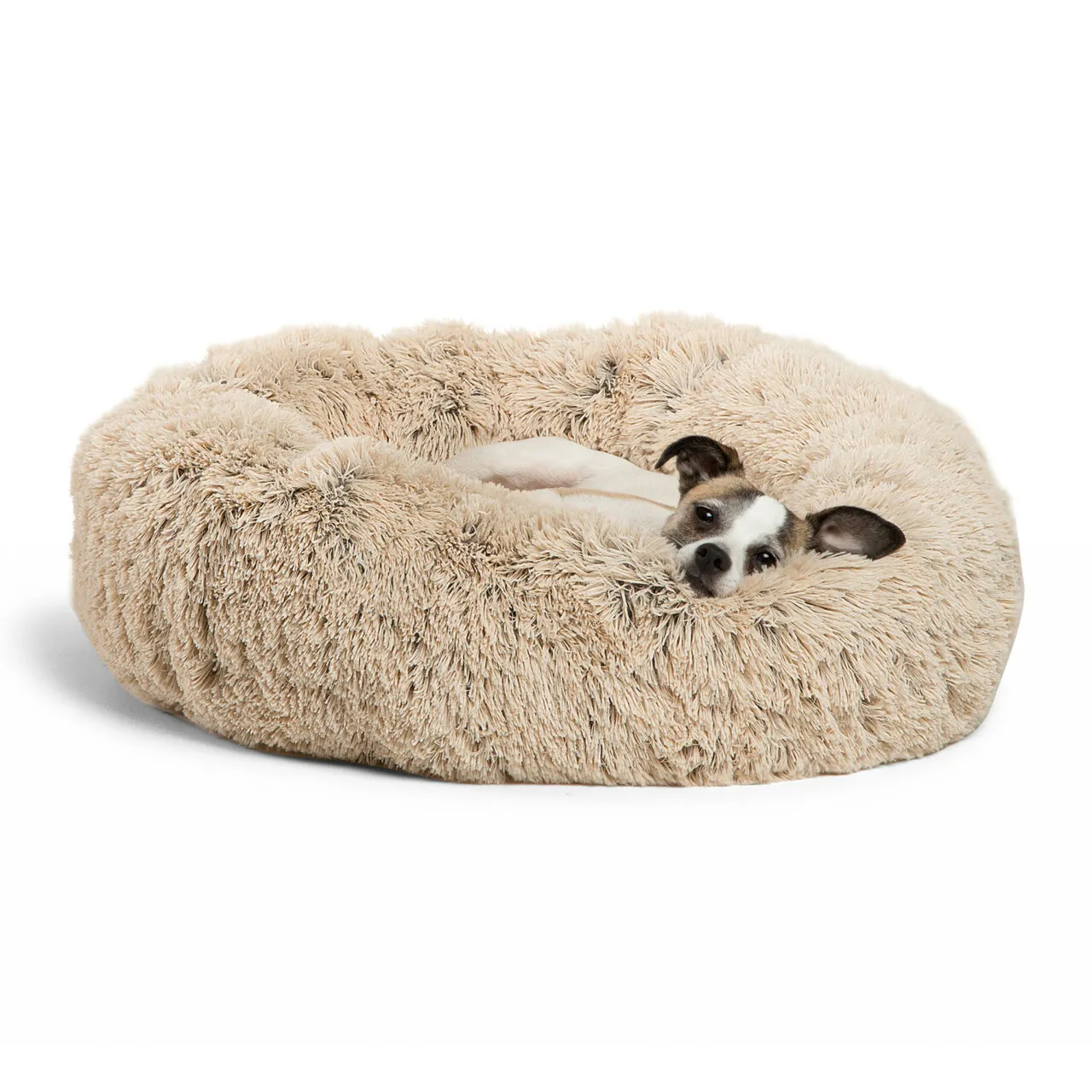 Best Frends Donut Shag Taupe мягкое место для собак, бежевая элегантность (размер: 76х76 см)