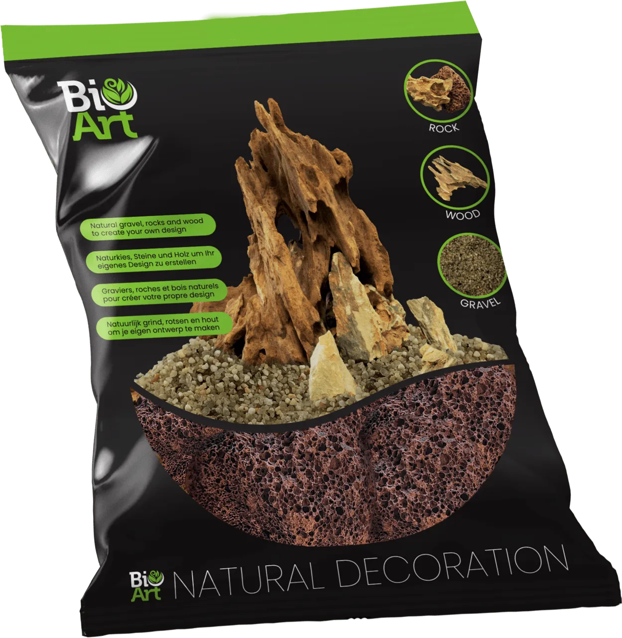 BioArt LAVA ROCK BAG 800 г натуральный камень