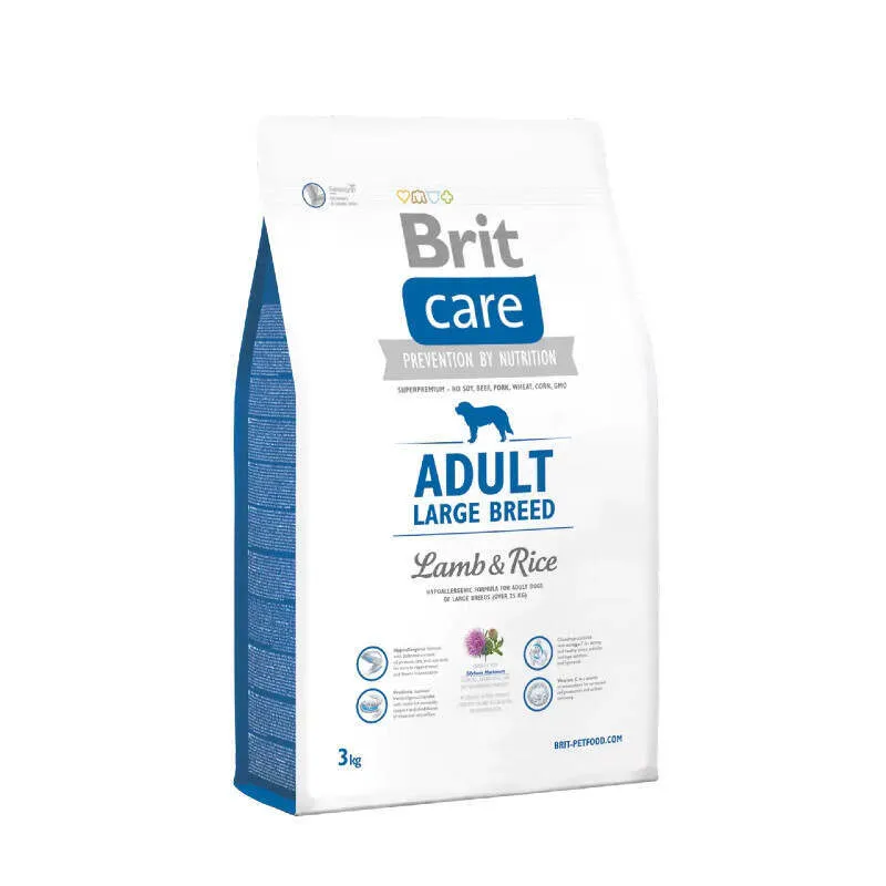 Brit Care Adult Large Breed Lamb & Rice сухой корм для взрослых собак больших пород с ягненком и рисом - 3 кг