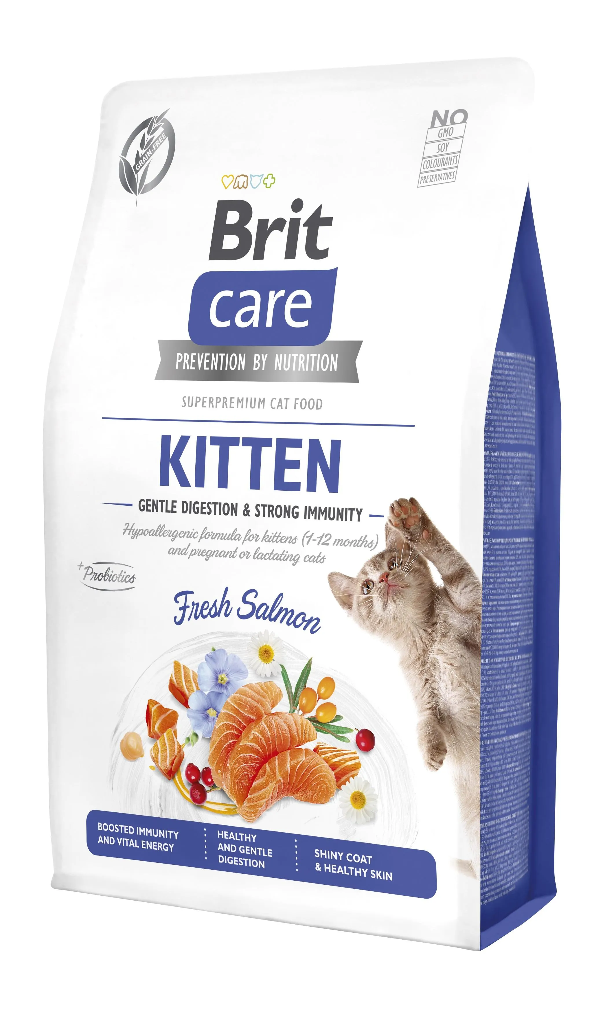 Brit Care Cat Nutrition Kitten Gentle Digestion Strong Immunity сухой корм для котят, с лососем - 2 кг