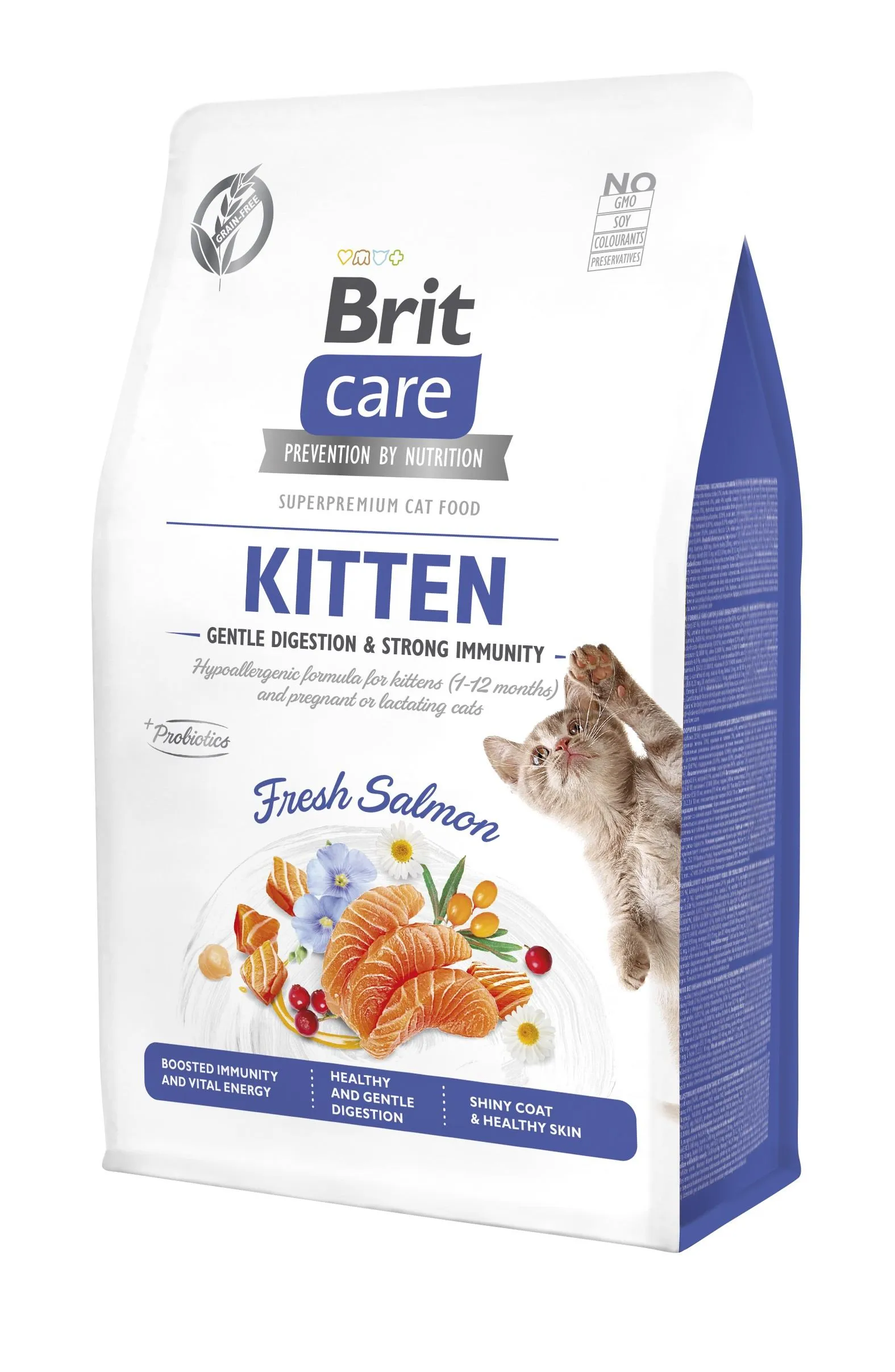 Brit Care Cat Nutrition Kitten Gentle Digestion Strong Immunity сухой корм для котят, с лососем - 400 г