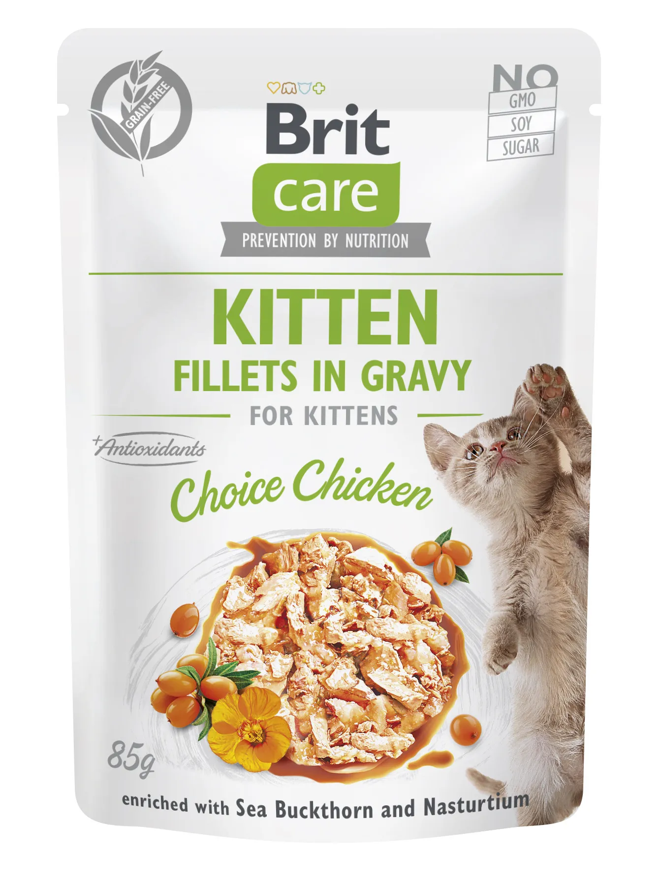 Brit Care Cat Fillets in Gravy Choice Chicken вологий корм для кошенят з куркою (філе у соусі) - 85 г