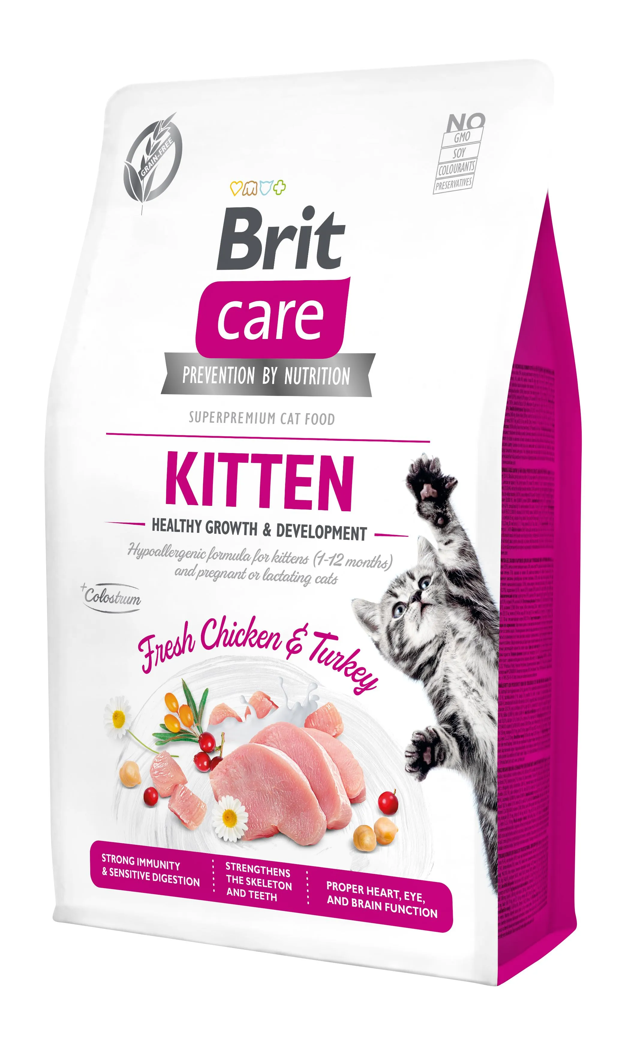 Brit Care Cat Grain Free Kitten HGrowth & Developmen сухой корм для котят, для здорового роста и развития - 2 кг