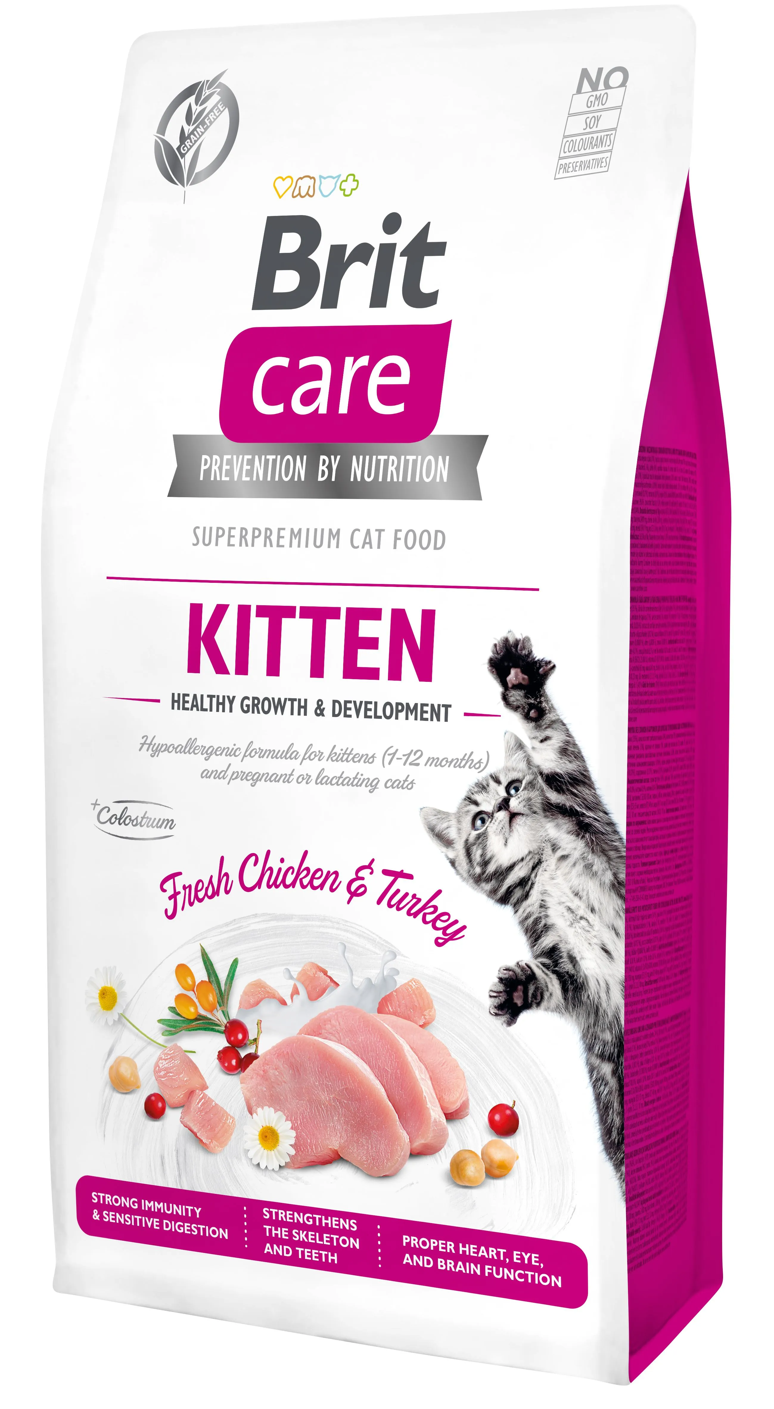 Brit Care Cat Grain Free Kitten HGrowth & Developmen сухой корм для котят, для здорового роста и развития - 7 кг