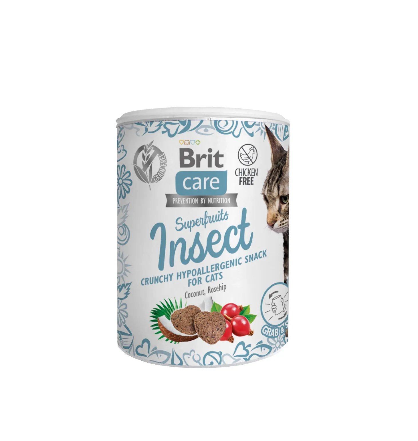 Brit Care Cat Snack Superfruits Insect лакомство для кошек, насекомые - 100 г