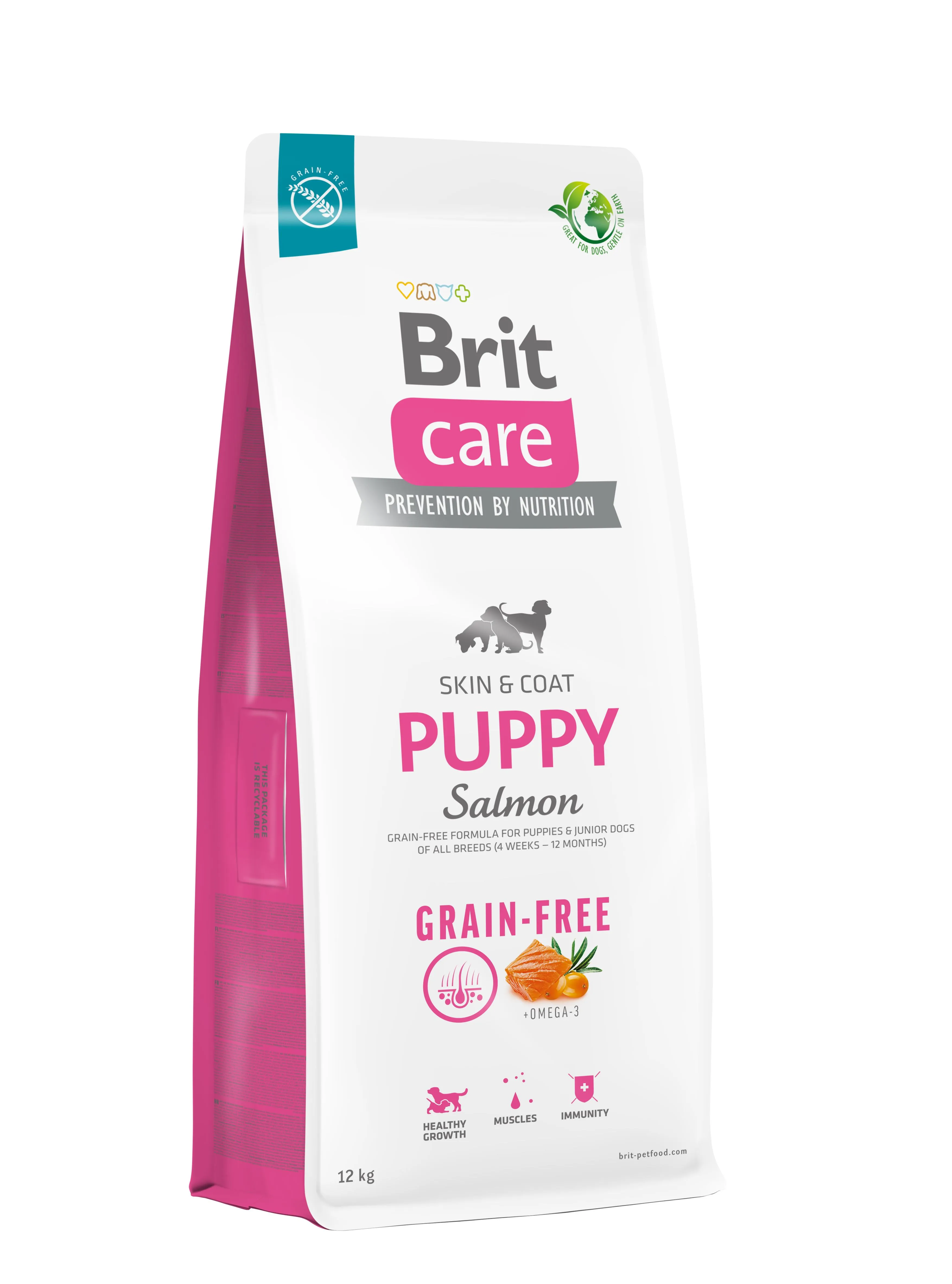 Brit Care Dog Grain Free Puppy Salmon беззерновой сухой корм с лососем для щенков - 12 кг