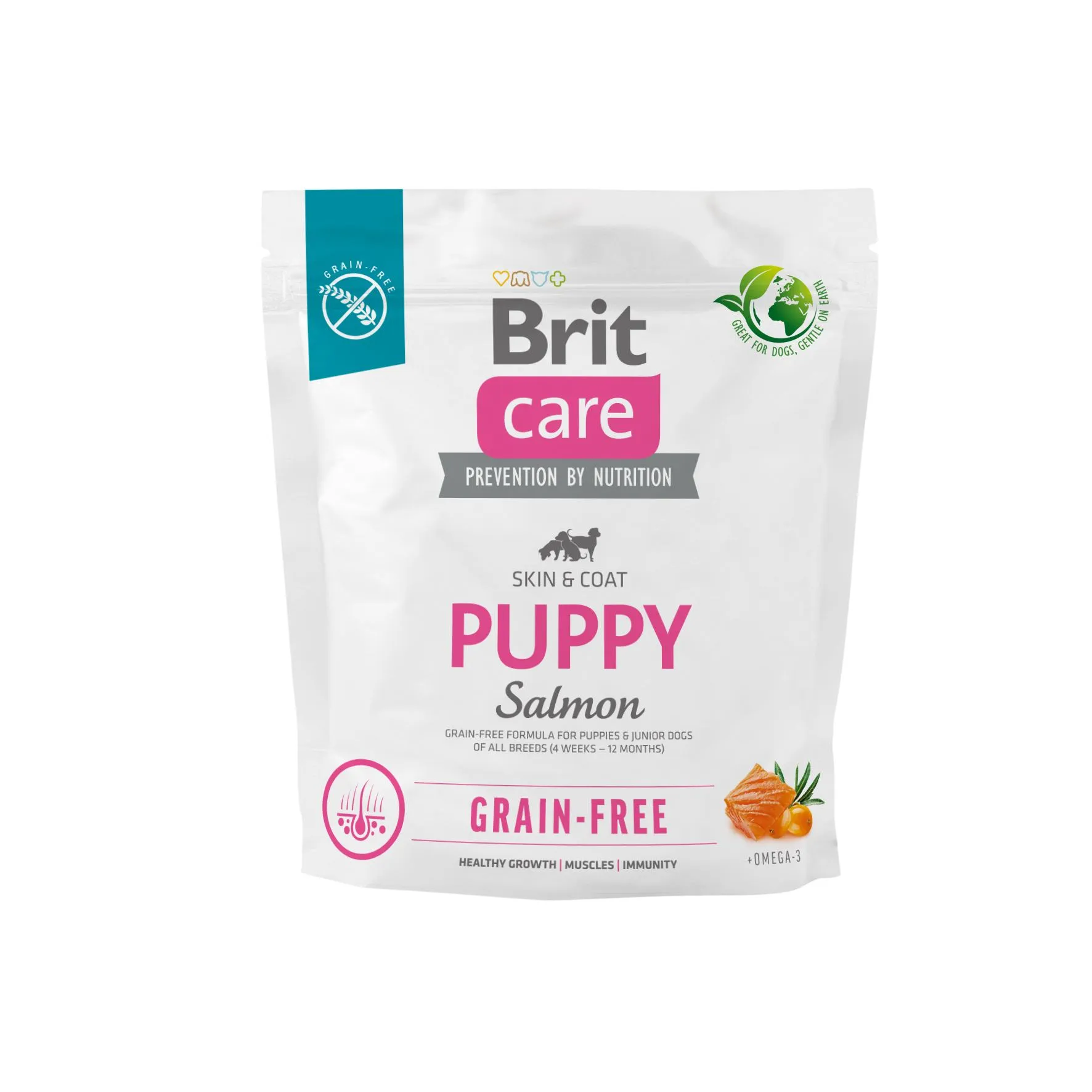 Brit Care Dog Grain Free Puppy Salmon беззерновой сухой корм с лососем для щенков - 1 кг