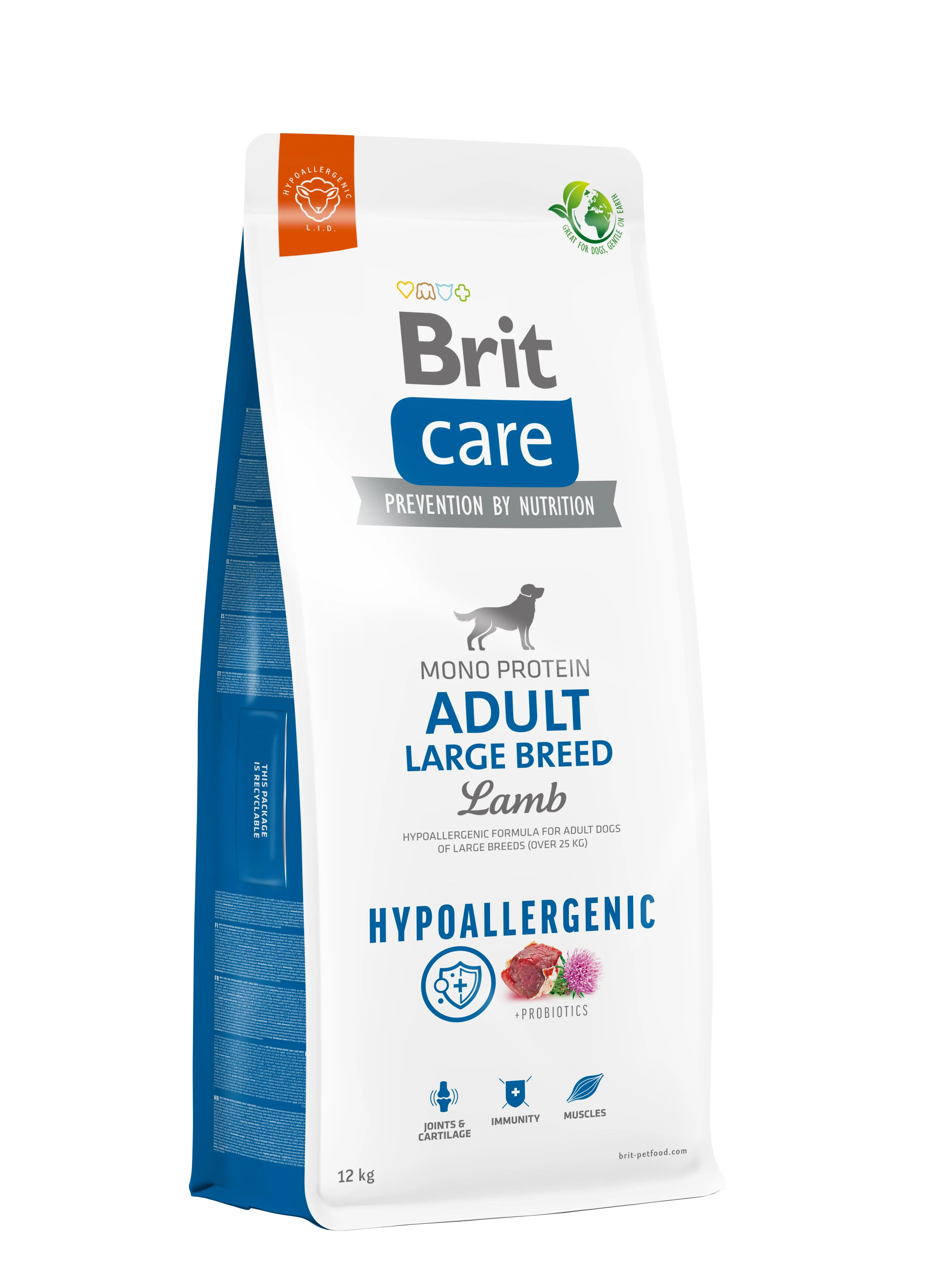 Brit Care Dog Hypoallergenic Adult Large Breed гипоаллергенный сухой корм с ягненком для взрослых собак больших пород - 12 кг