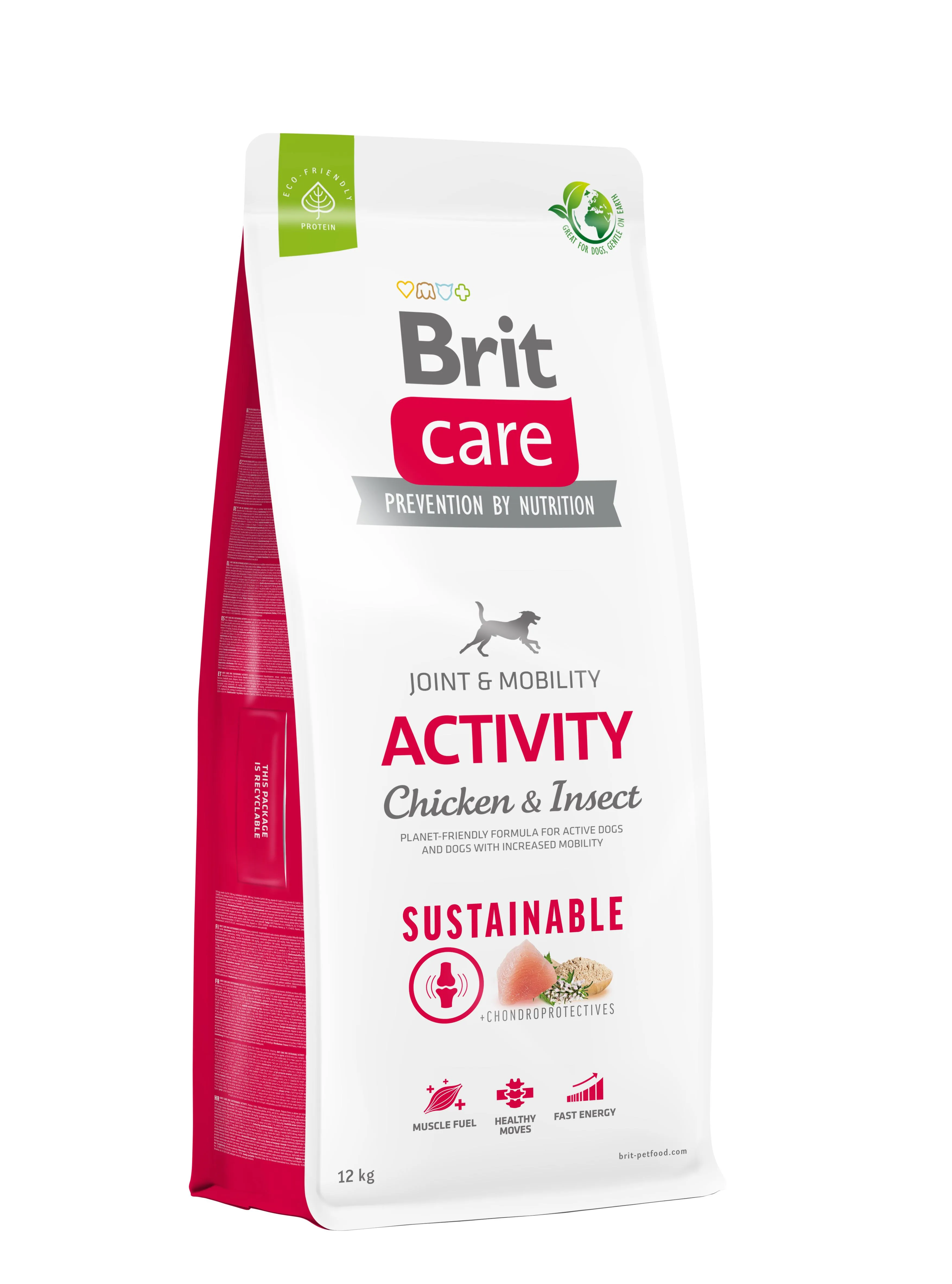 Brit Care Dog Sustainable Activity сухой корм с курицей и насекомыми для собак с повышенной активностью - 12 кг