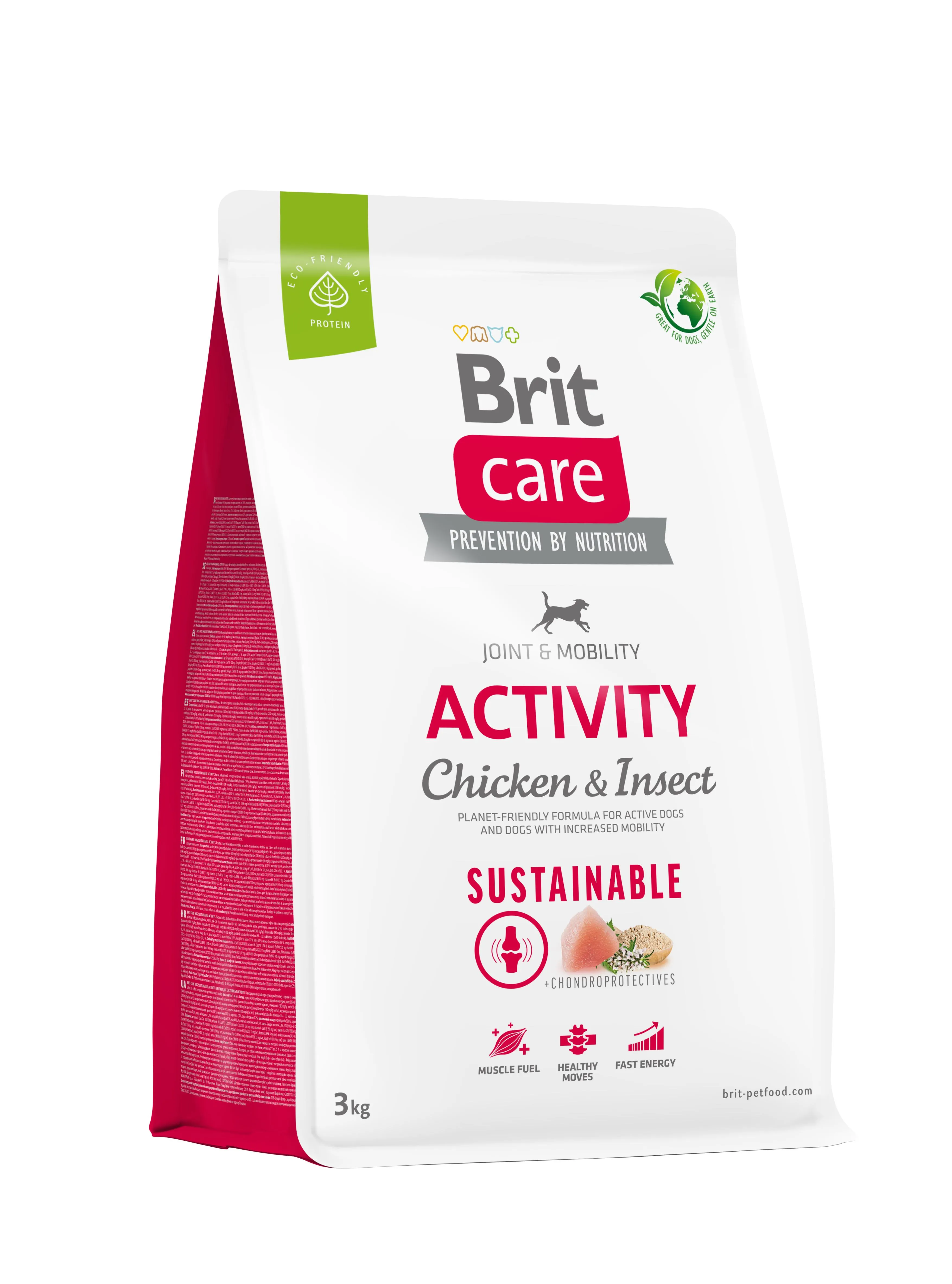 Brit Care Dog Sustainable Activity сухой корм с курицей и насекомыми для собак с повышенной активностью - 3 кг