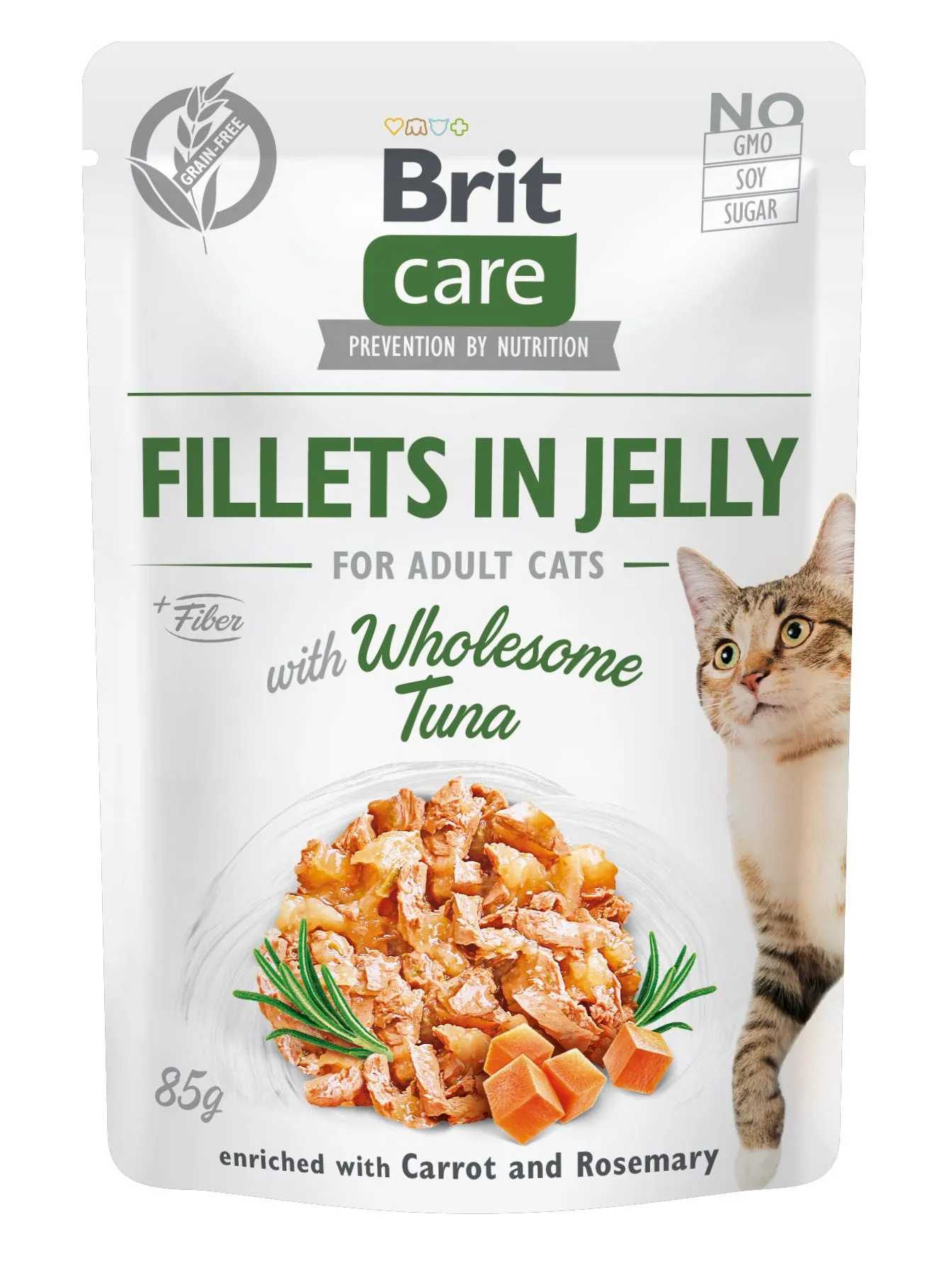 Brit Care Fillets in Jelly Wholesome Tuna влажный корм с тунцем для кошек (филе в желе) – 85 г