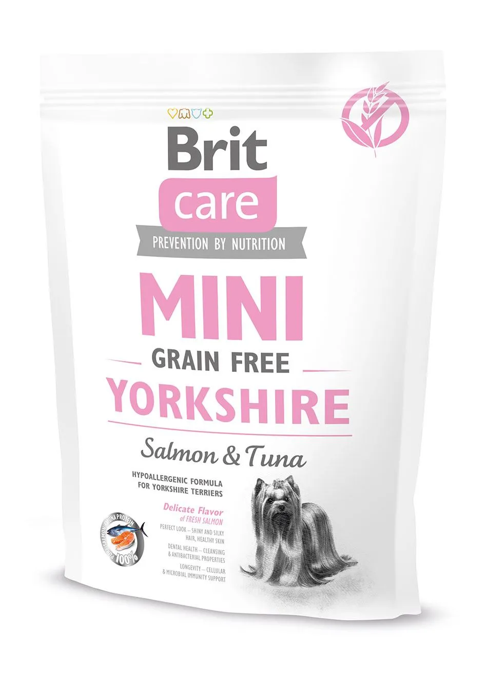 Brit Care Mini Grain Free Yorkshire беззерновой сухой корм для собак йоркширских терьеров, с лососем и тунцем - 400 г
