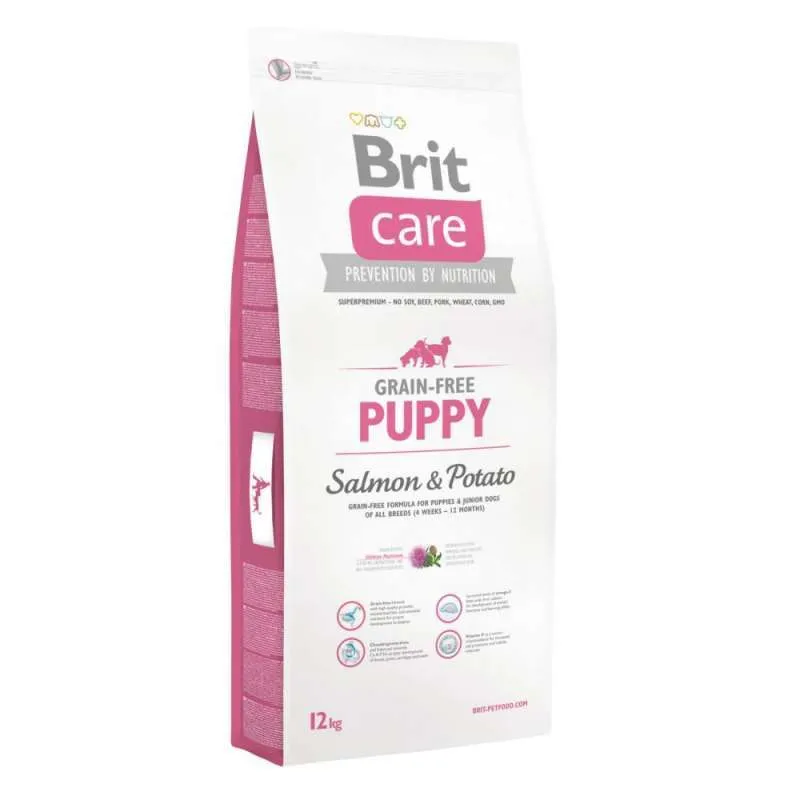 Brit Care Grain Free Puppy Salmon & Potato беззерновой сухой корм с лососем и картофелем для щенков всех пород - 12 кг