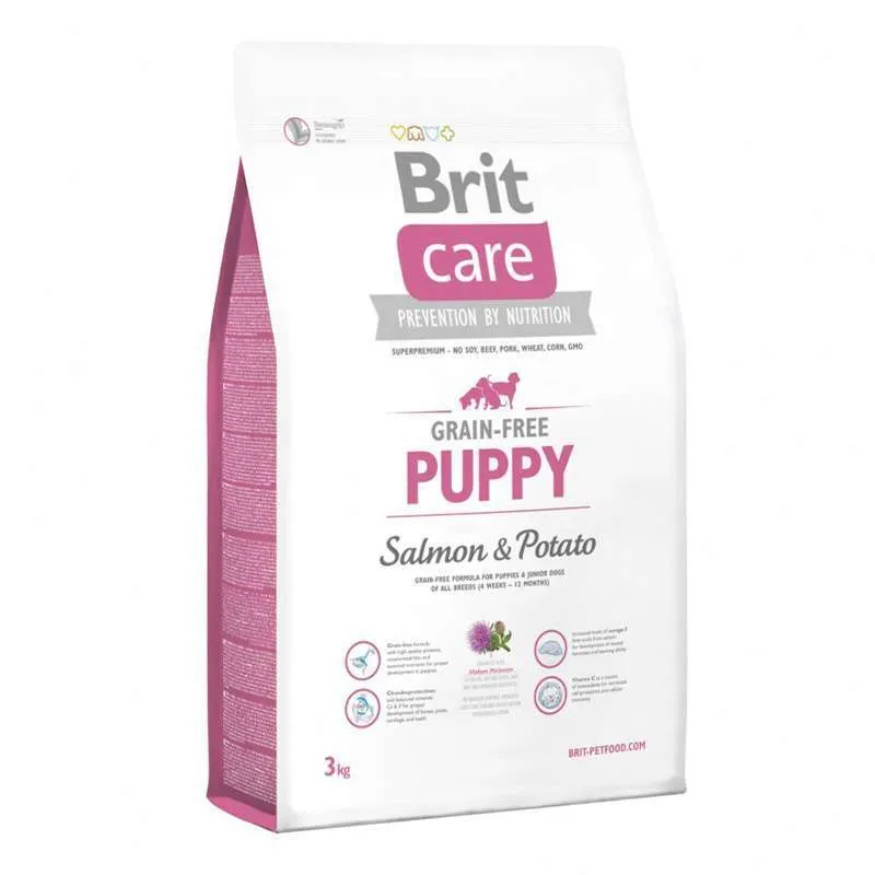 Brit Care Grain Free Puppy Salmon & Potato беззерновой сухой корм с лососем и картофелем для щенков всех пород - 3 кг