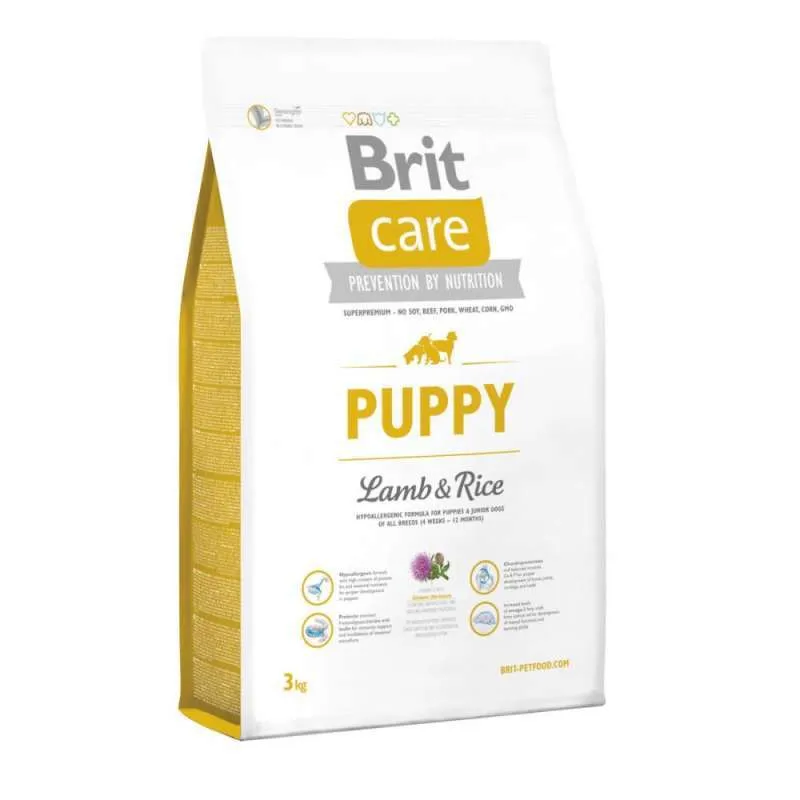 Brit Care Puppy Lamb & Rice сухой корм для щенков всех пород с ягненком и рисом – 3 кг