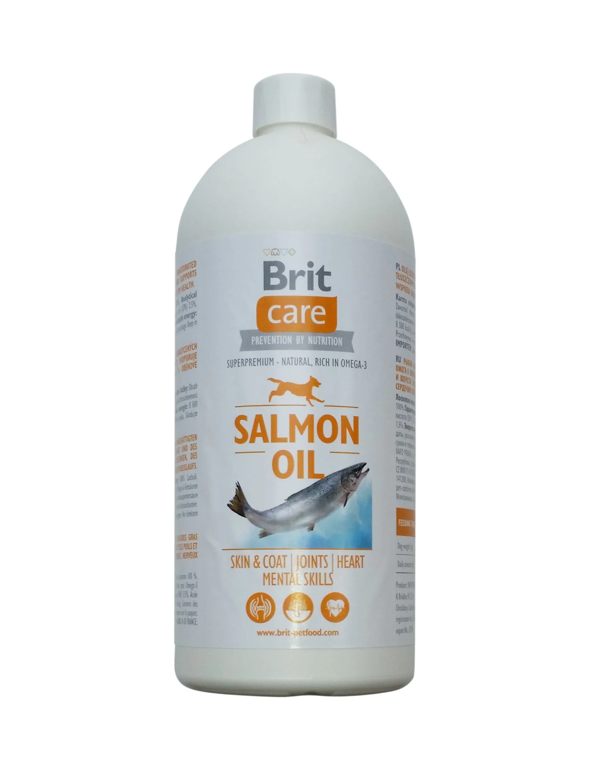 Brit Care Salmon Oil масло лосося для кожи и шерсти собак всех возрастов - 1 л