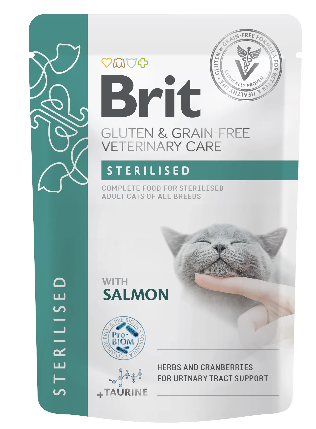 Brit GF Veterinary Diet Care Sterilised влажный корм для кастрированных кошек с лососем - 85 г