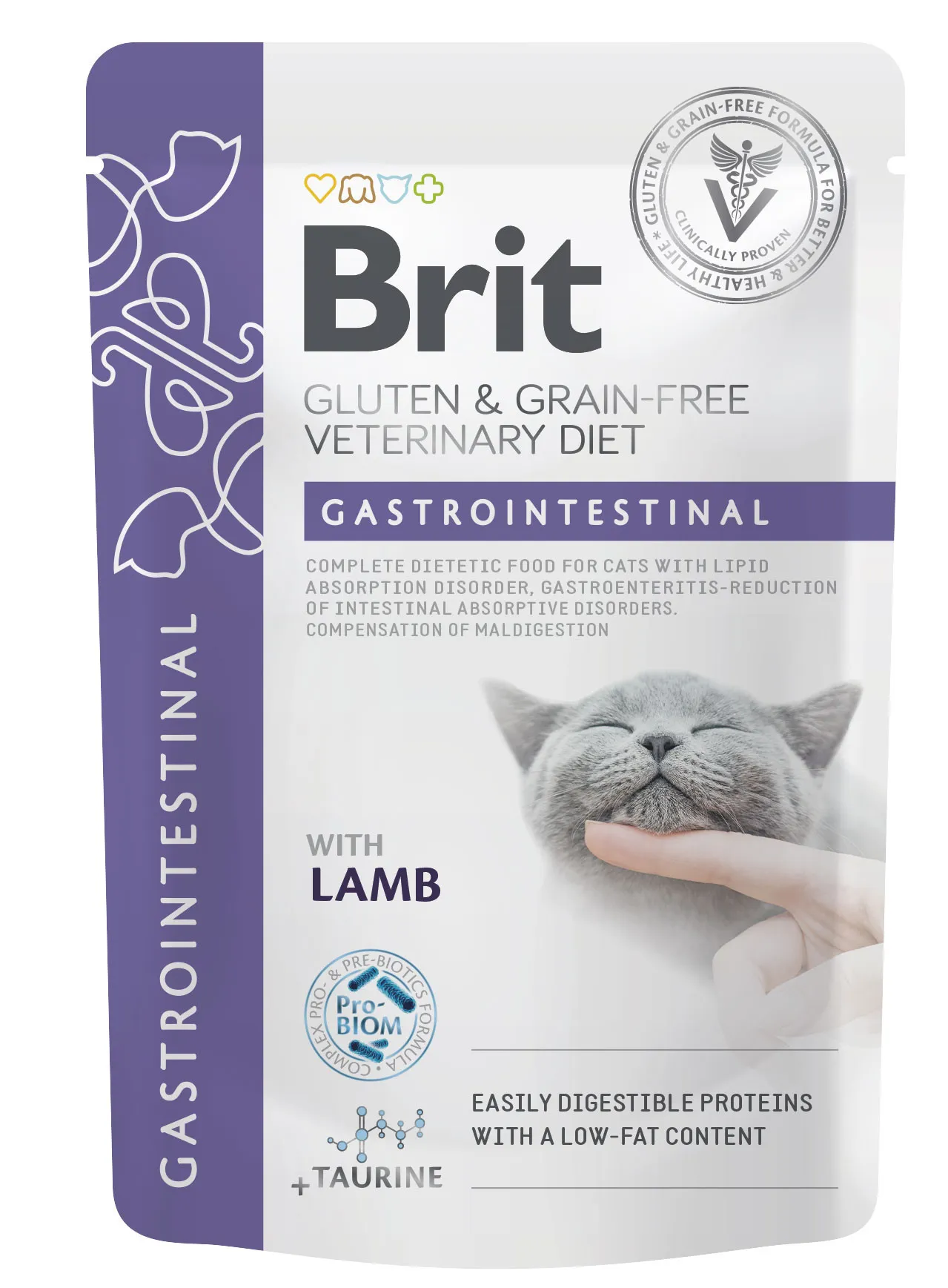 Brit GF Veterinary Diet Gastrointestinal влажный корм для кошек, при заболеваниях желудочно-кишечного тракта, с ягненком - 85 г