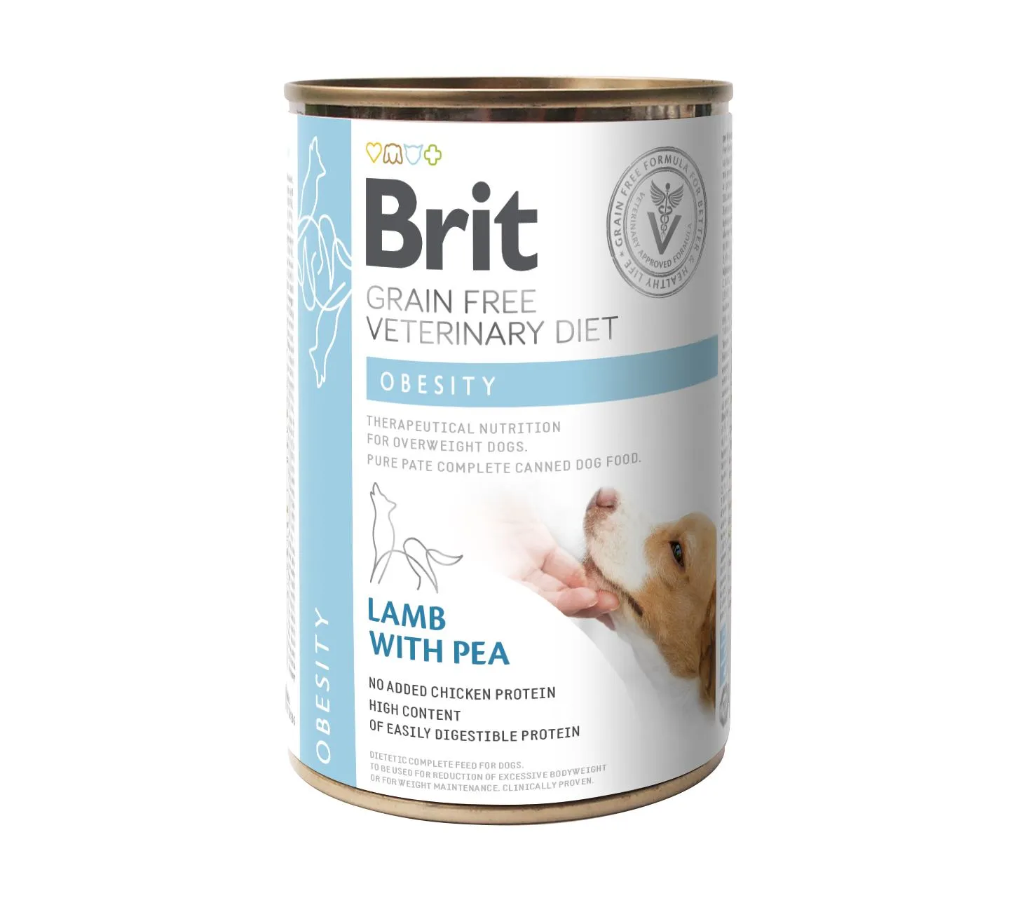 Brit GF Veterinary Diet Obesity влажный корм для собак, при ожирении и избыточном весе, ягненок и горошек - 400 г
