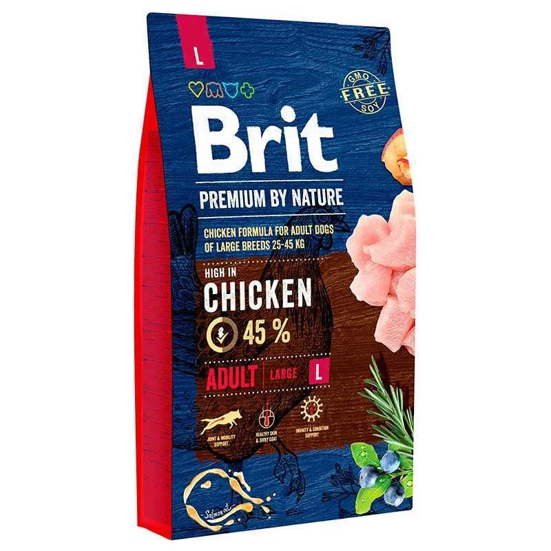 Brit Premium by Nature Dog Adult L сухой корм с курицей для взрослых собак больших пород - 8 кг