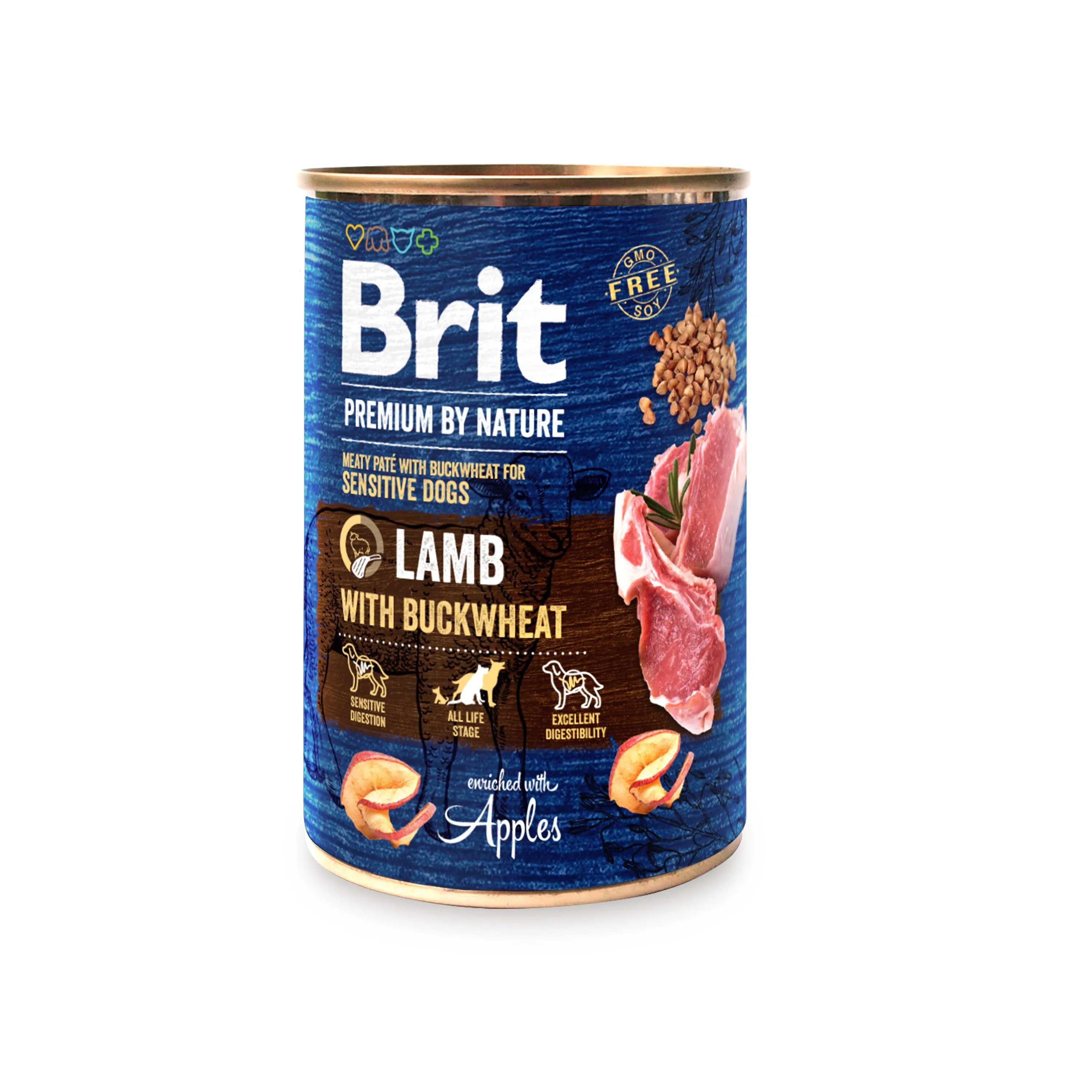 Brit Premium by Nature Dog Lamb with Buckwheat влажный корм с ягненком и гречкой для собак (паштет) - 400 г