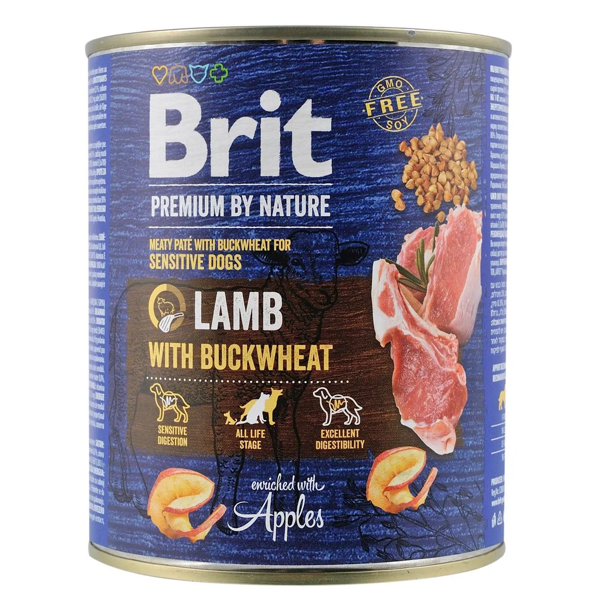Brit Premium by Nature Dog Lamb with Buckwheat вологий корм з ягням та гречкою для собак (паштет) - 800 г