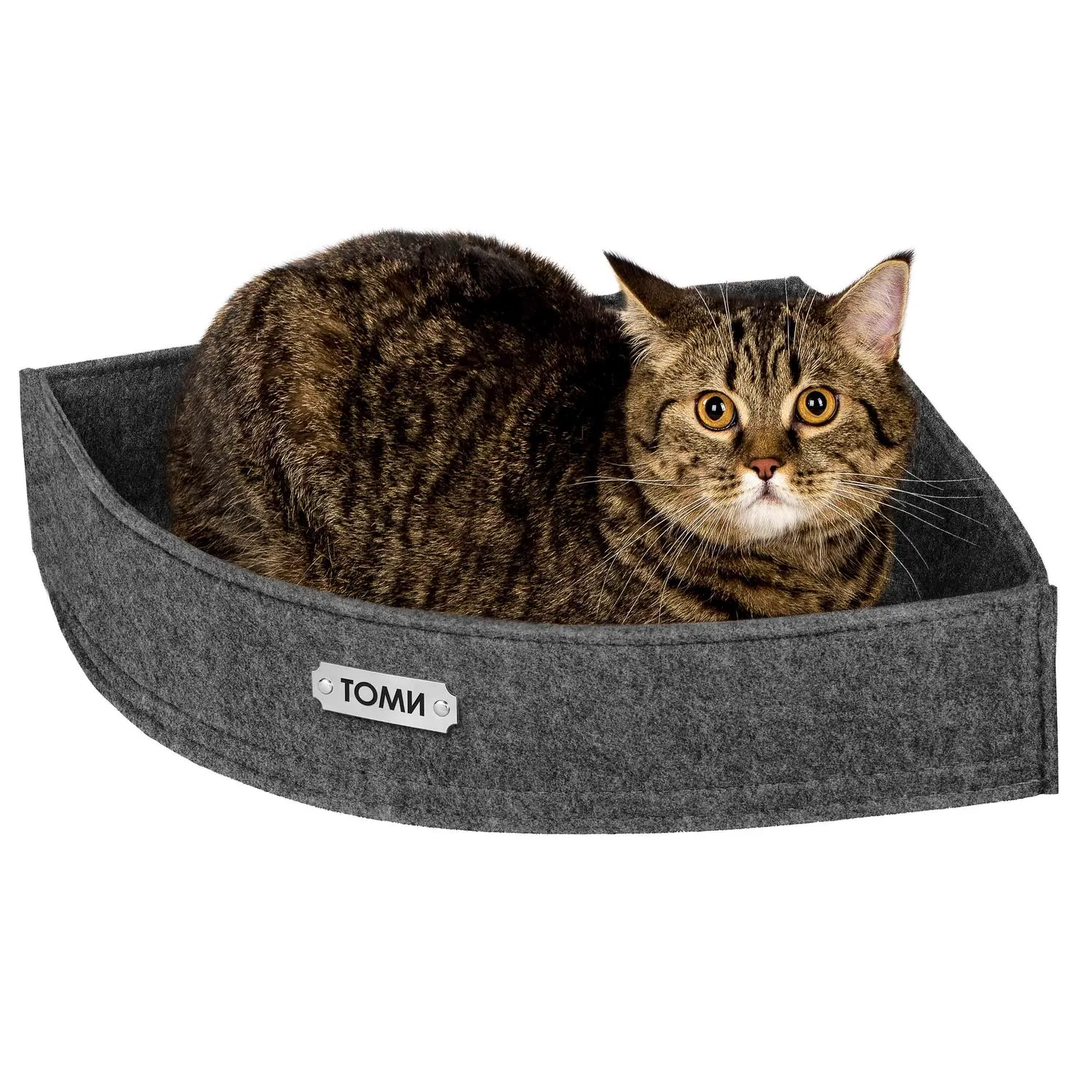 BronzeDog Лежак для Животных Угловой Серый M