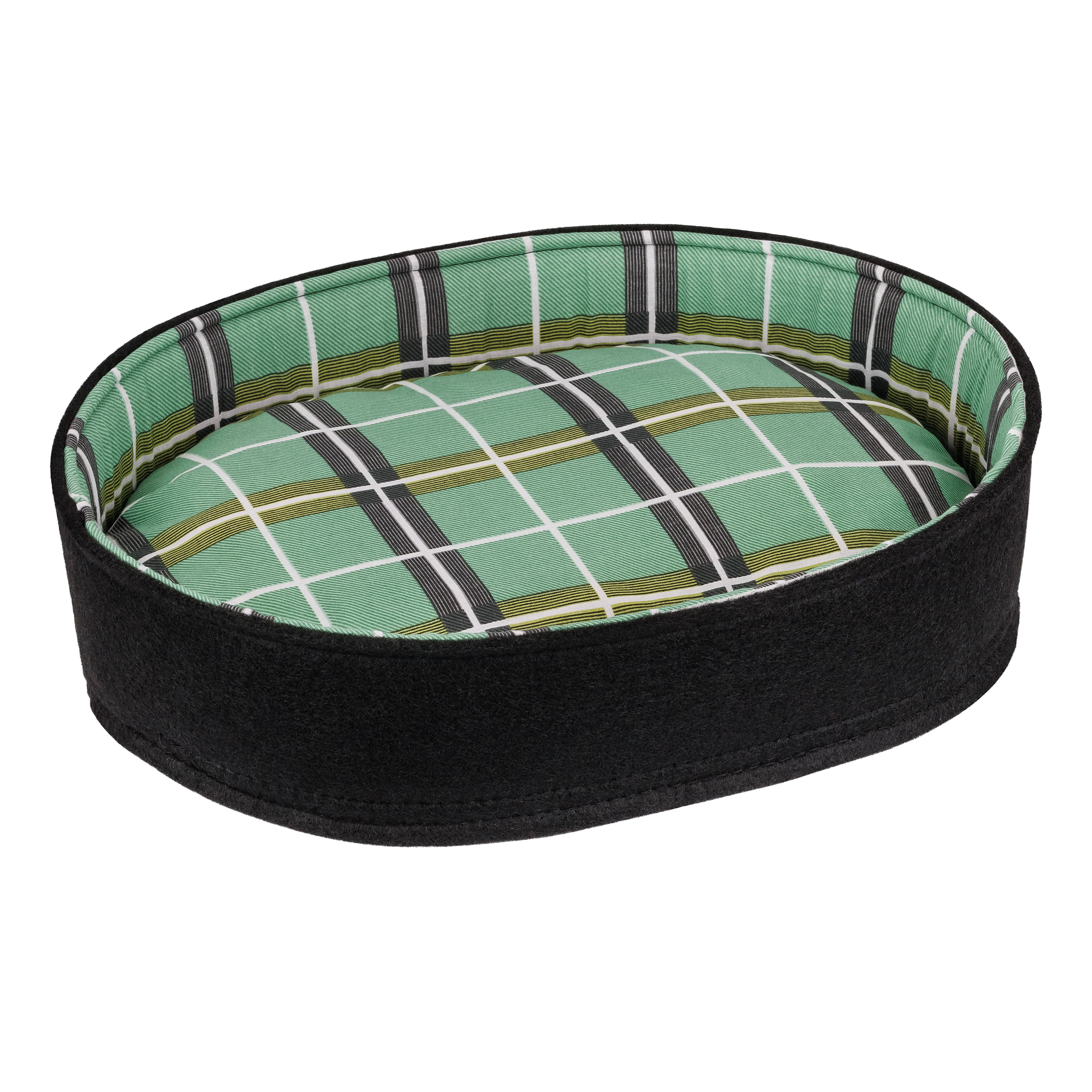 Bronzedog Лежак для Животных войлок+бязь Овальный Черный M
