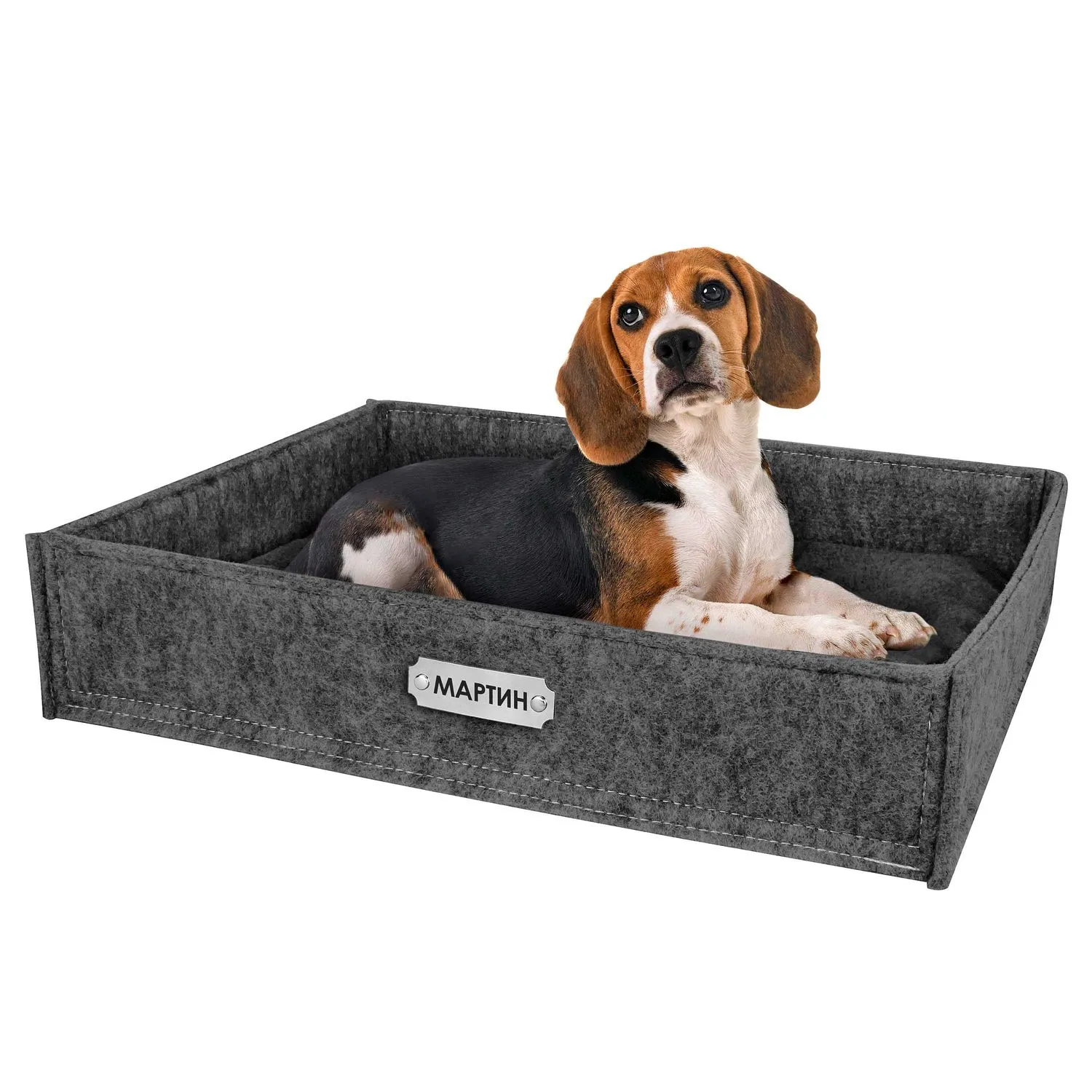 BronzeDog Лежак для Животных Прямоугольный Серый L