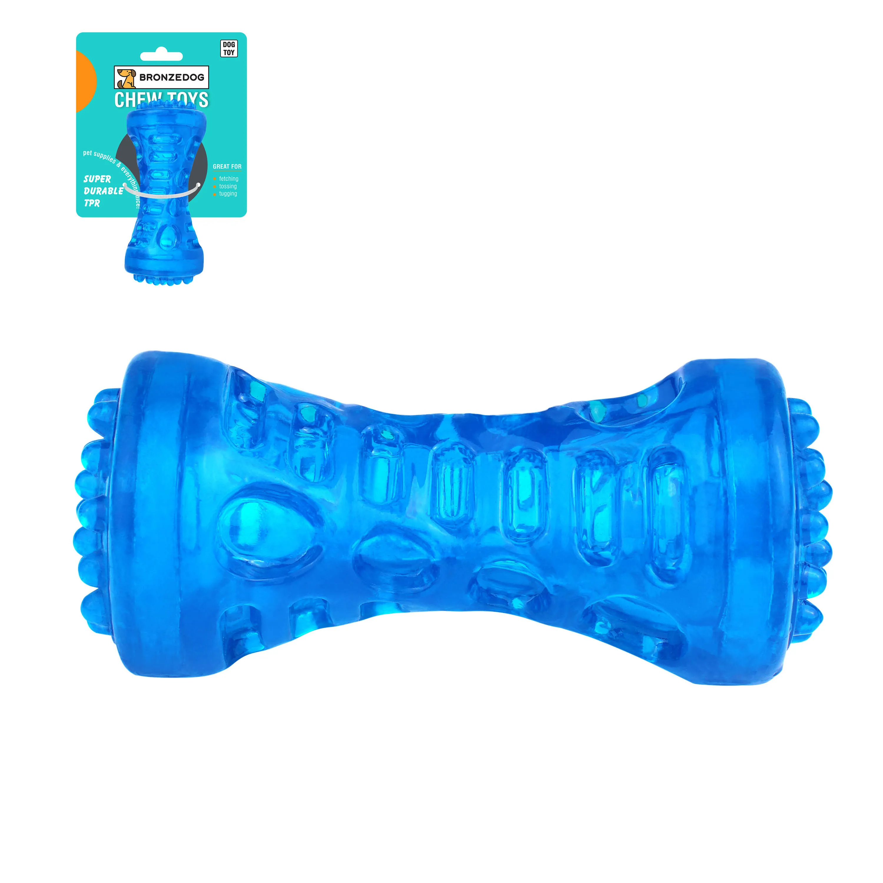 Bronzedog CHEW Игрушка для собак Звуковая гантель 5 х 13 см M