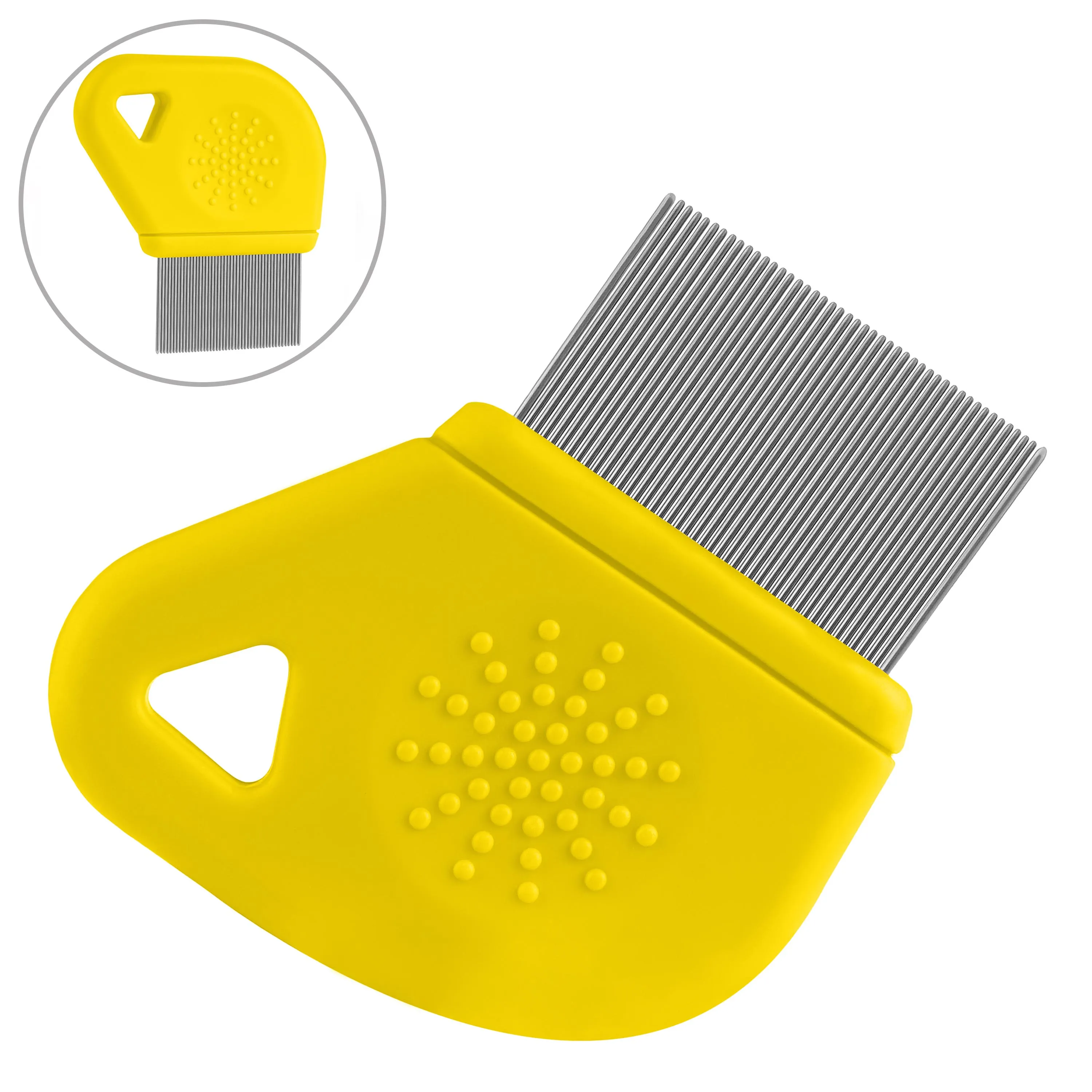 Bronzedog Расческа для извлечения вшей и блох 7х8 см S