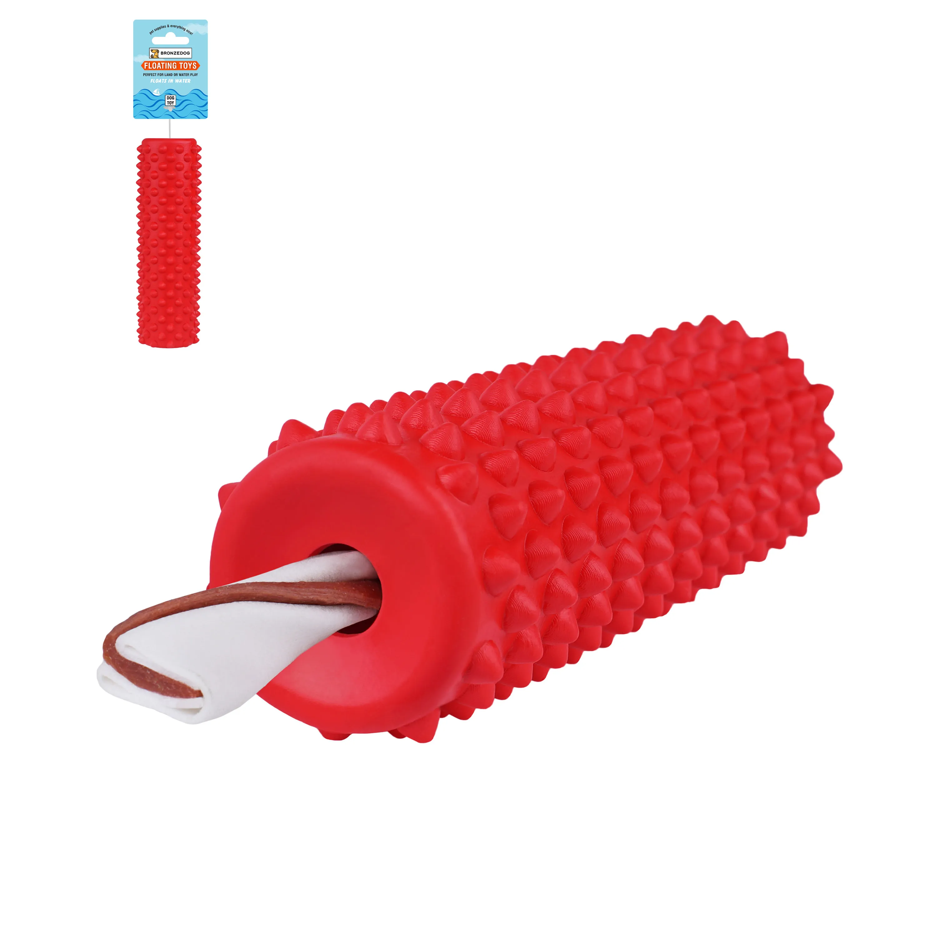 Bronzedog FLOAT Игрушка для собак плавающая Массажер 5 х 17 см M