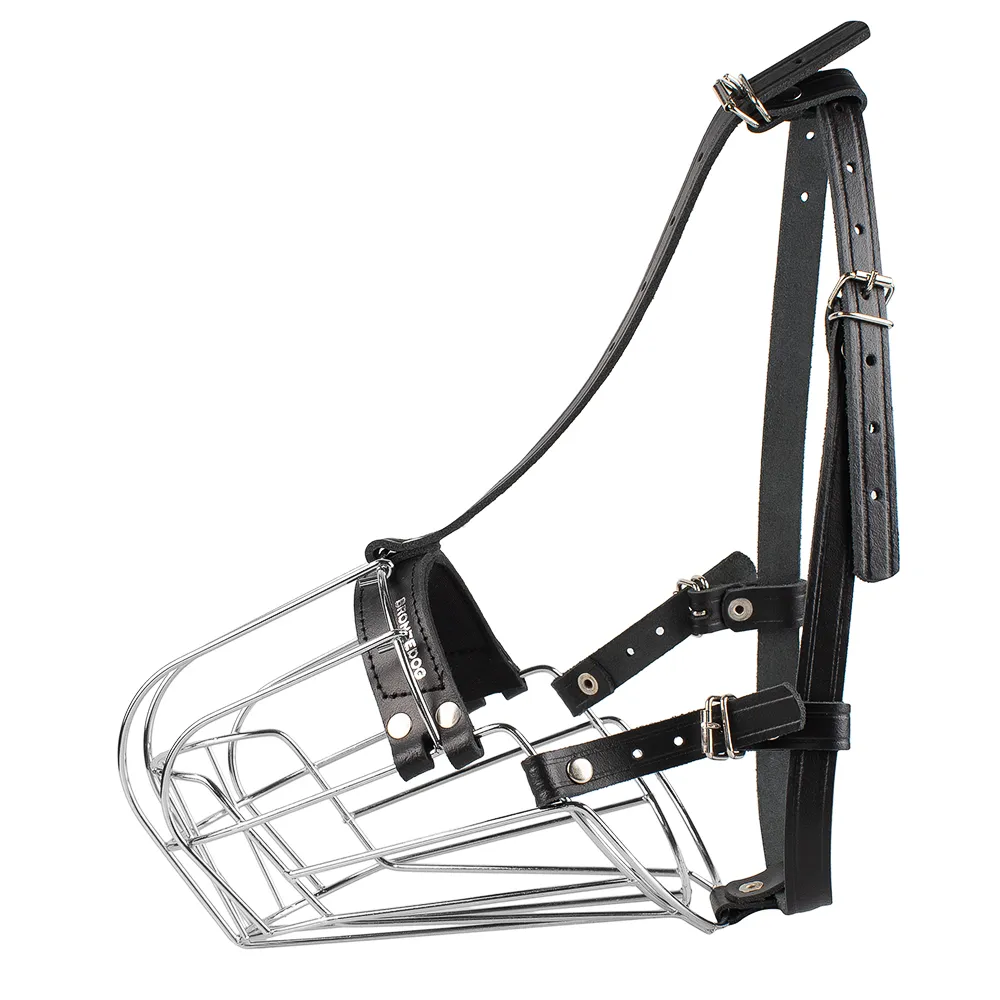 Bronzedog Намордник металлический лабрадор, золотистый ретривер №6 (11,5х39х50/66 см) L