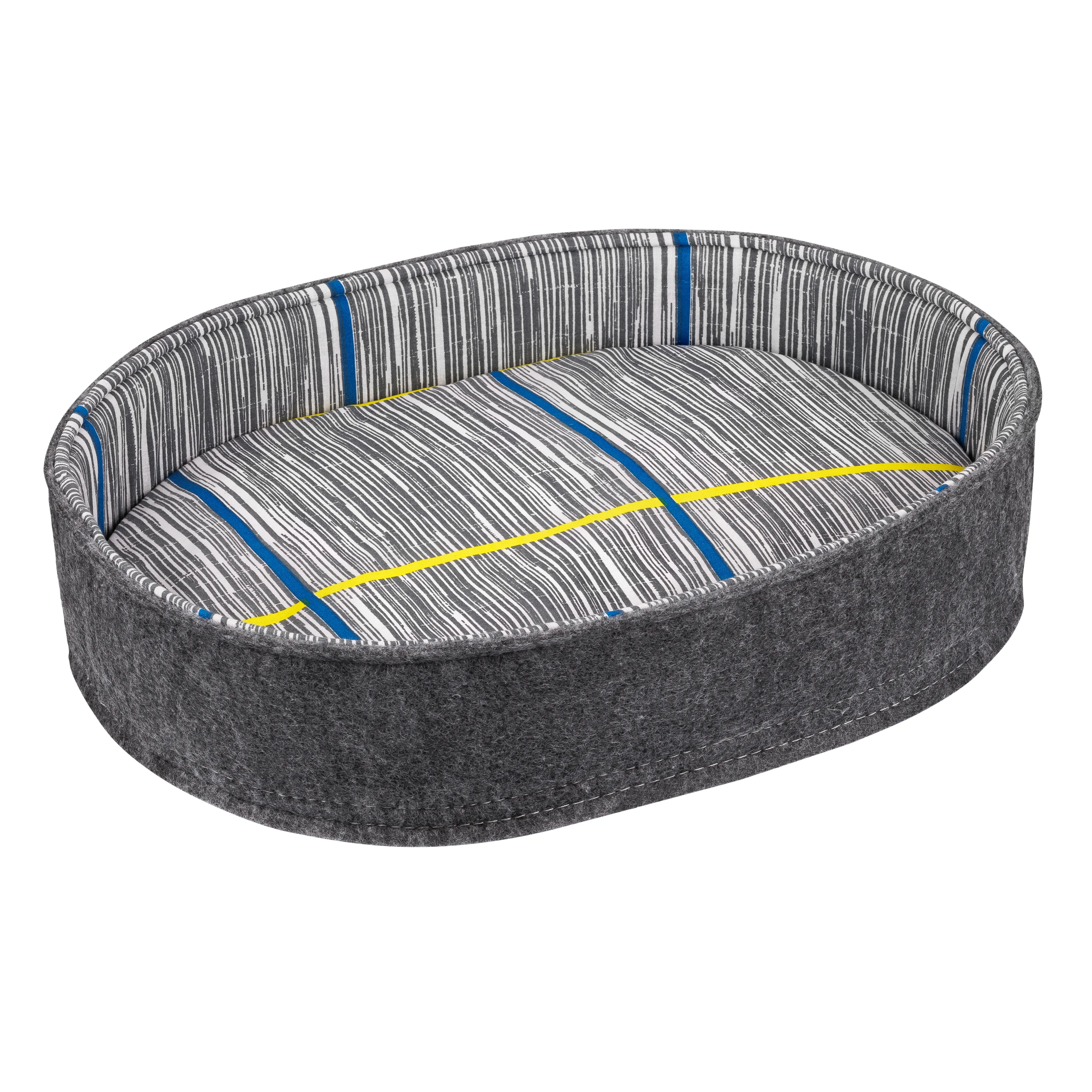Bronzedog Лежак для Животных войлок+бязь Овальный Серый L