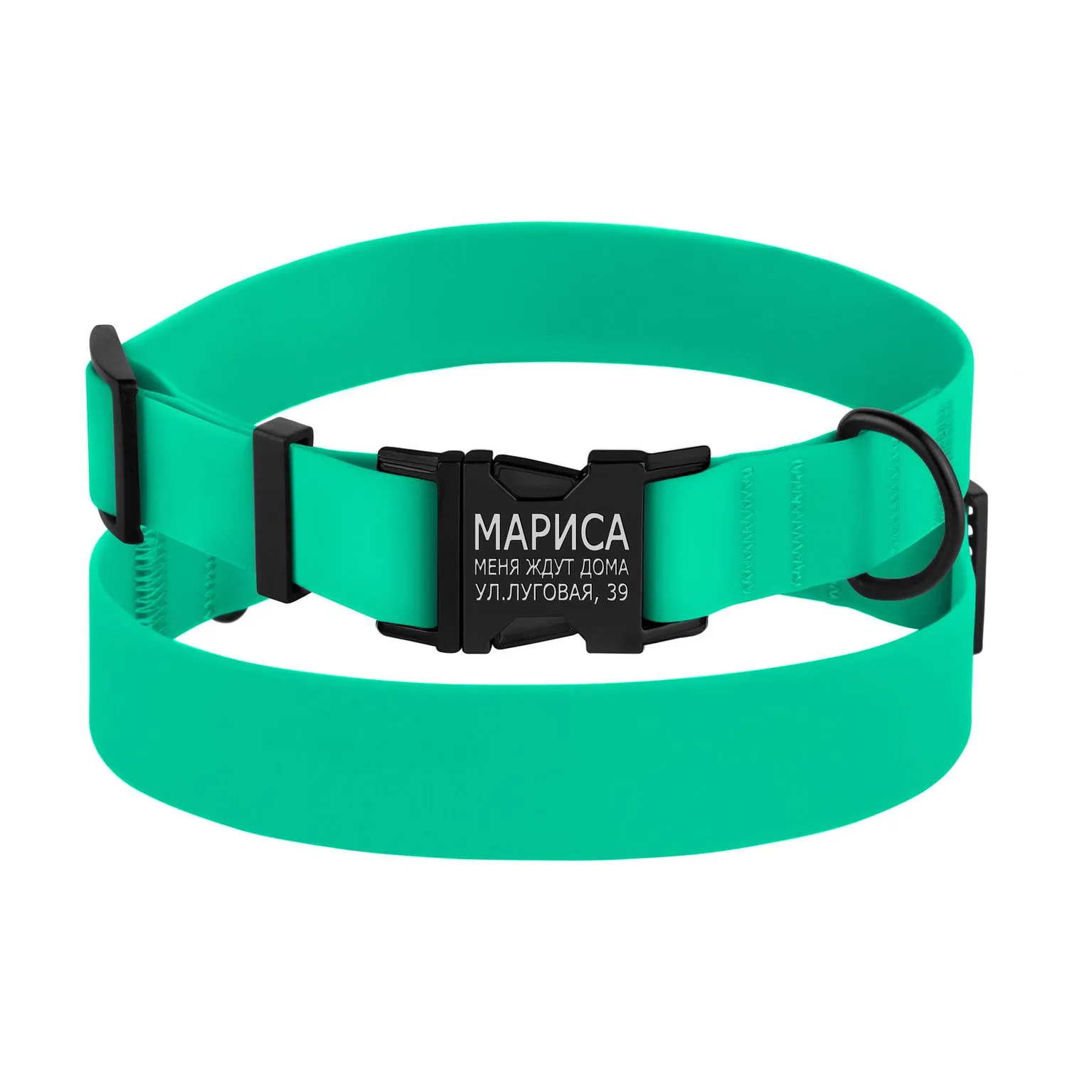 BronzeDog Surf Нашийник для Собак Водовідштовхуючий із Захисним Полімерним Покриттям та Металевою Пряжкою Зелений XL