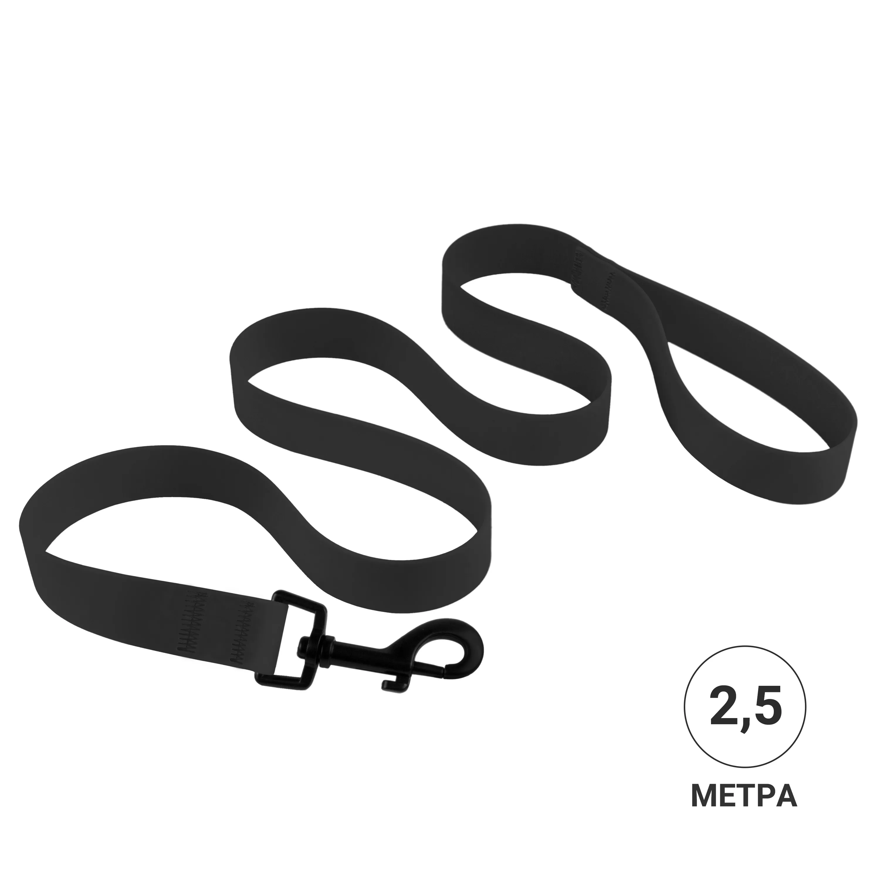 Bronzedog Surf поводок для собак водоотталкивающий с защитным полимерным покрытием (цвет: черный; размер: M)