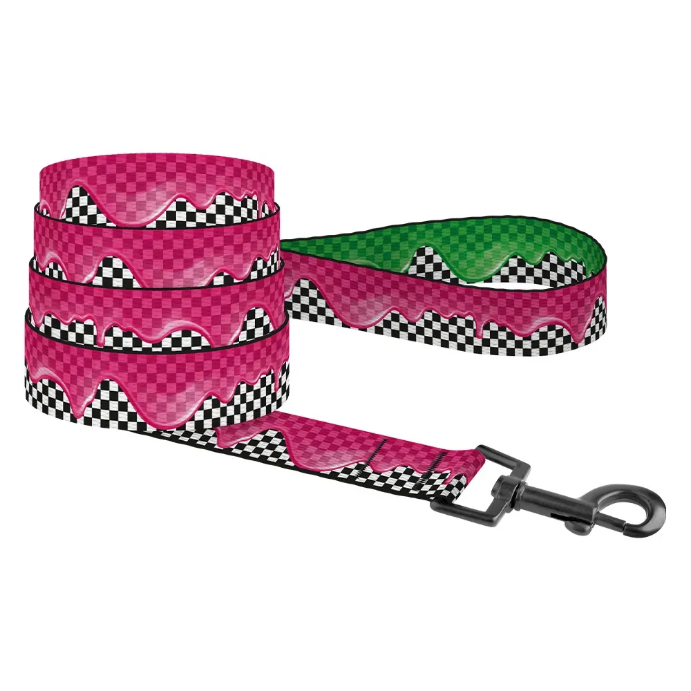 Bronzedog Urban Art нейлоновый поводок для собак "Пит-стоп" (цвет: розовый; размер: XS; длина: 1,5 м)
