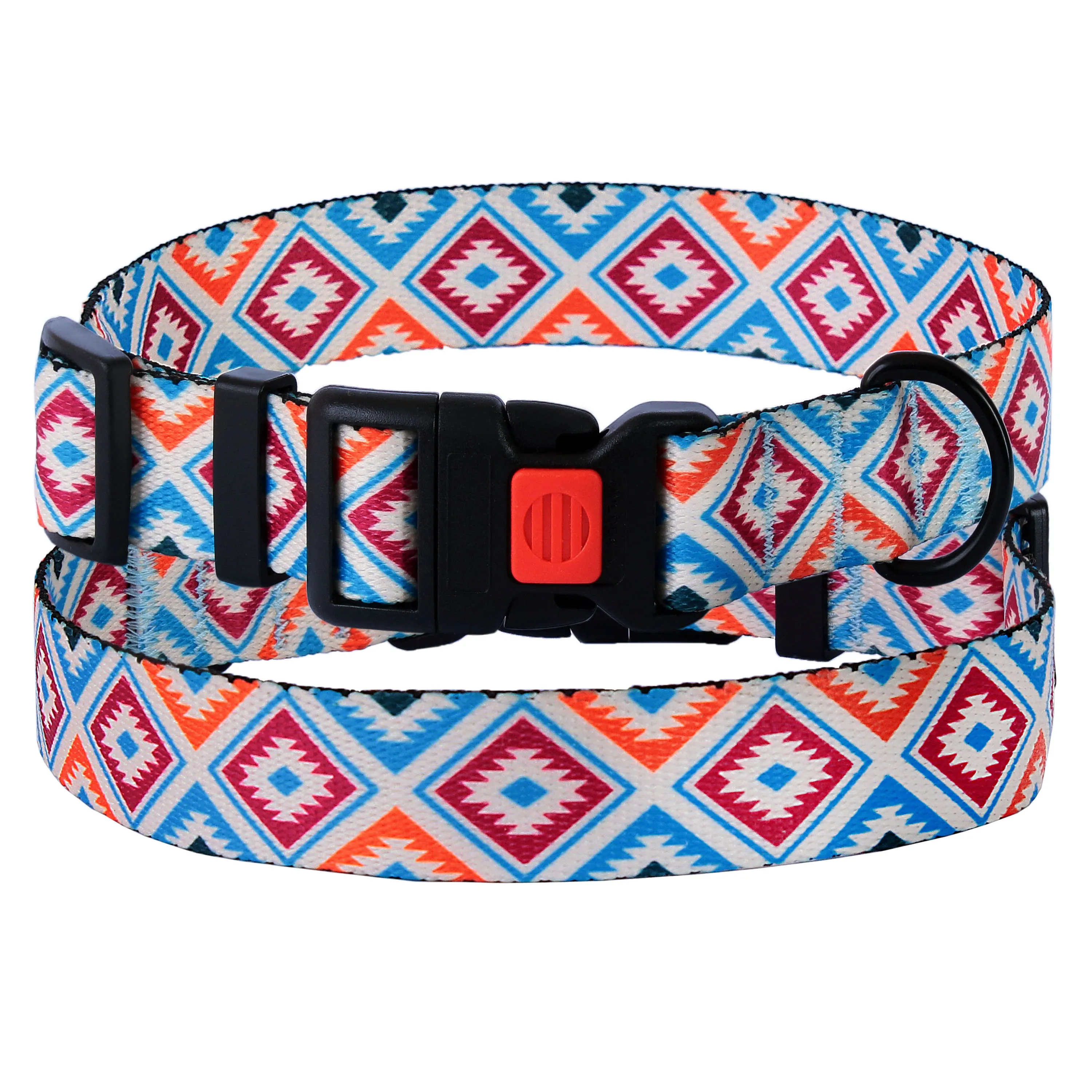BronzeDog Urban Ошейник для Собак Гуцульский Нейлоновый с Пластиковой Пряжкой Синий M