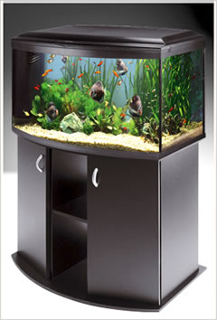 Ferplast CAYMAN 110 SCENIC PROFESSIONAL - аквариум полукруглый черный