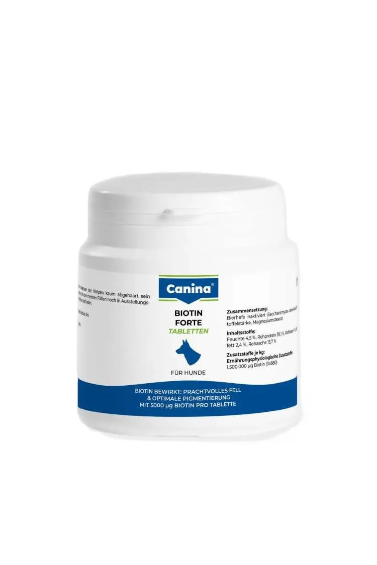 Canina Biotin Forte Tabletten витамины для собак, интенсивный курс для шерсти (30 табл) - 100 г