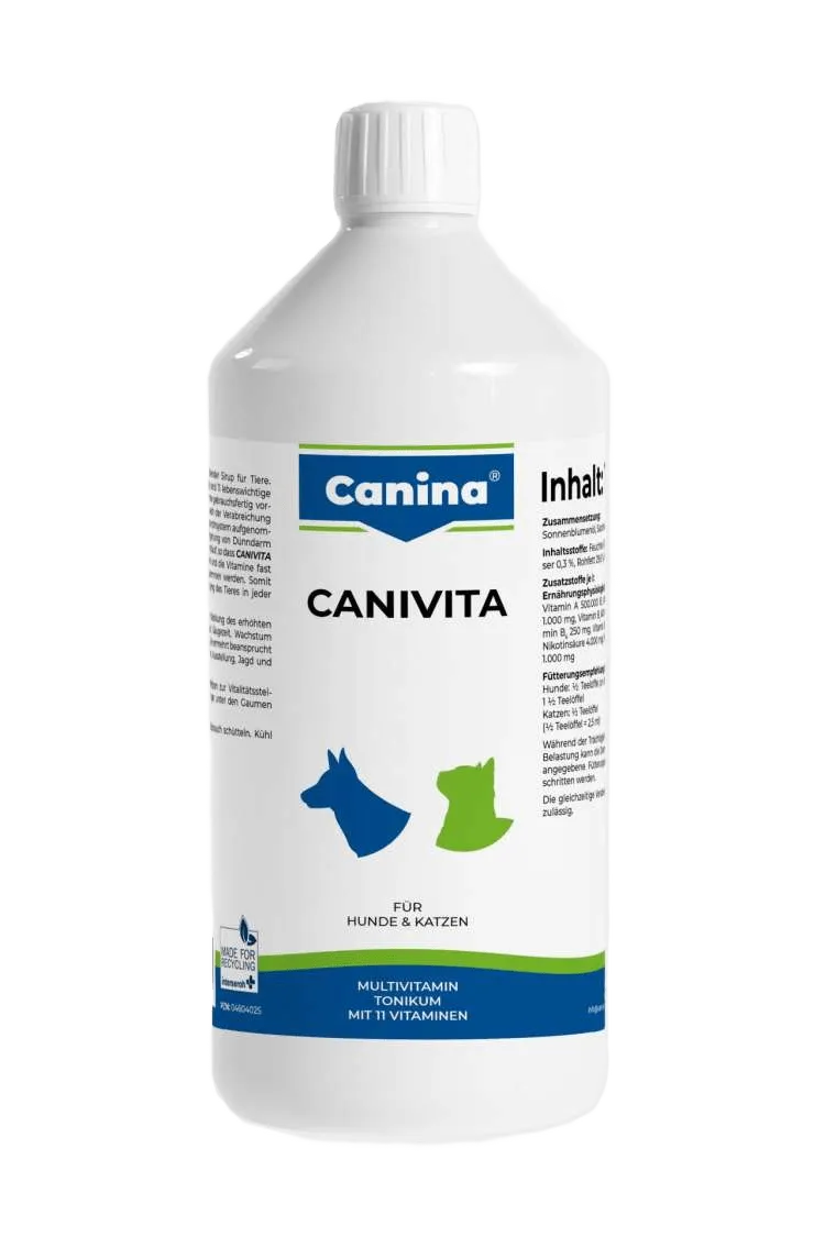 Canina Canivita витаминизированный тоник для кошек и собак, с быстрым эффектом, универсальный – 1 л