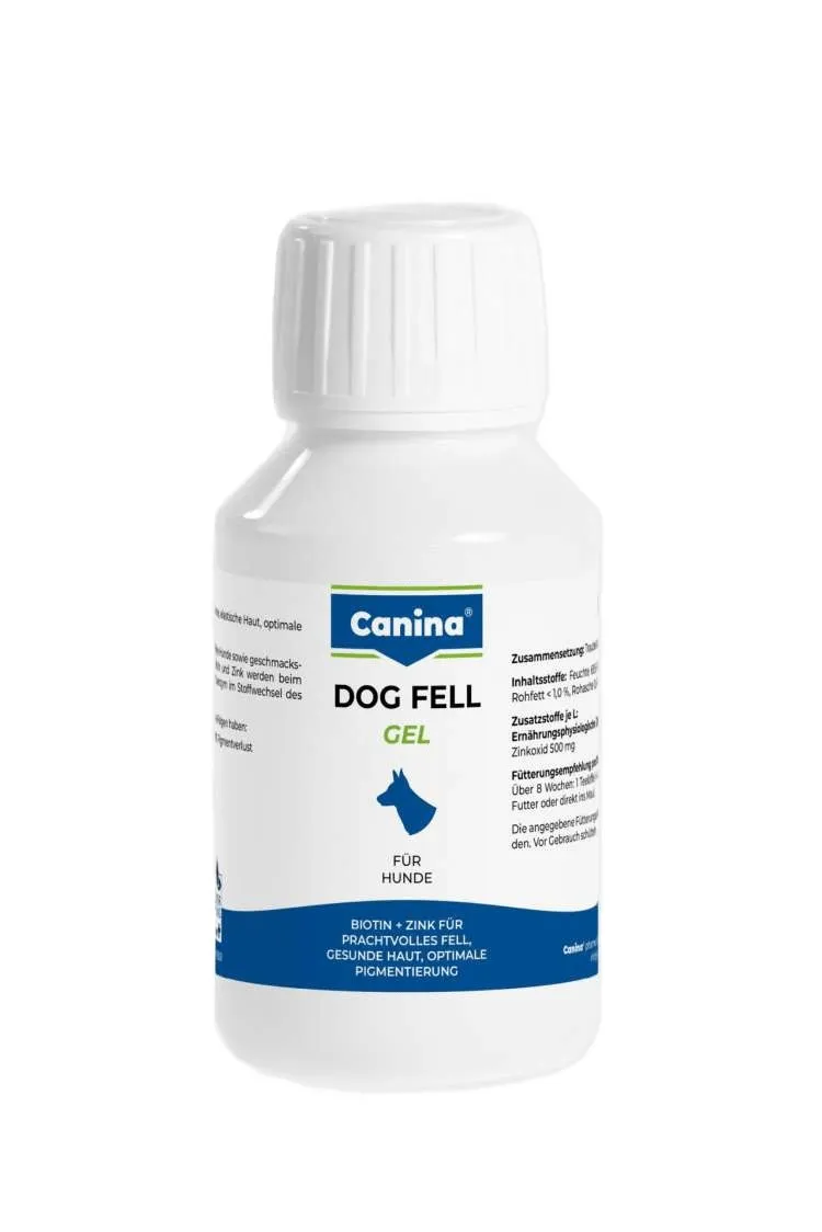 Canina Dog Fell Gel витамины для собак с проблемами шерсти, биотин и цинк - 100 мл