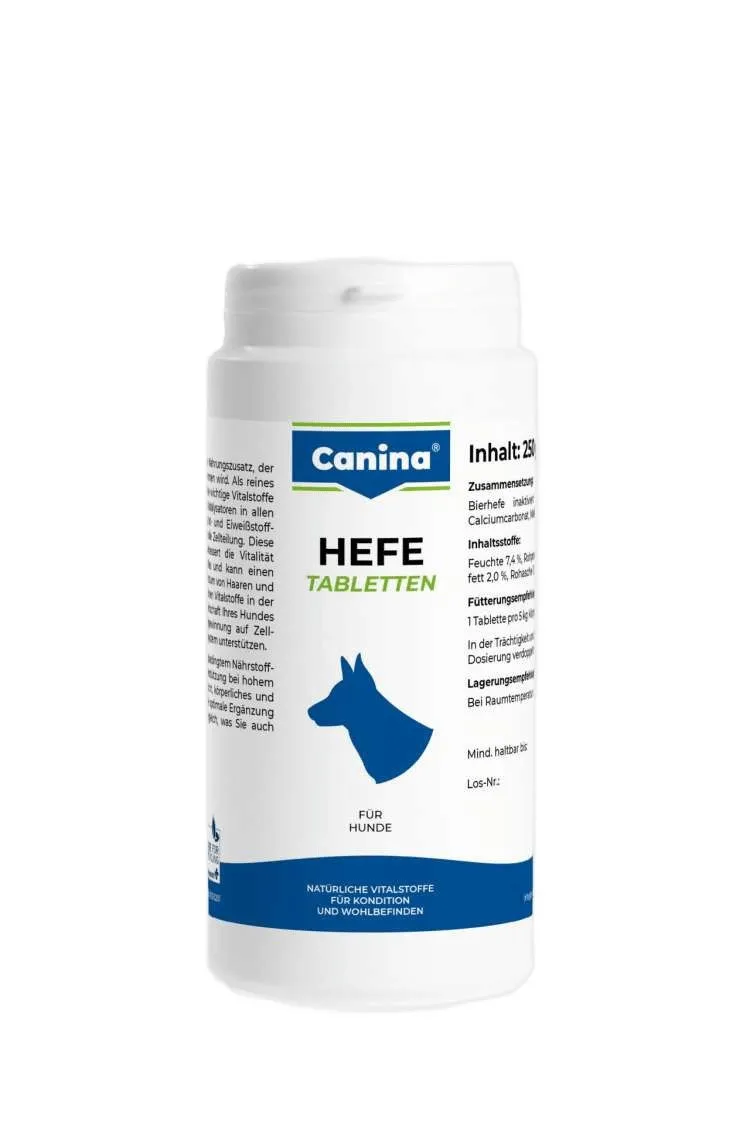 Canina Hefe витамины для собак, дрожжевые таблетки с энзимами (310 табл) – 250 г