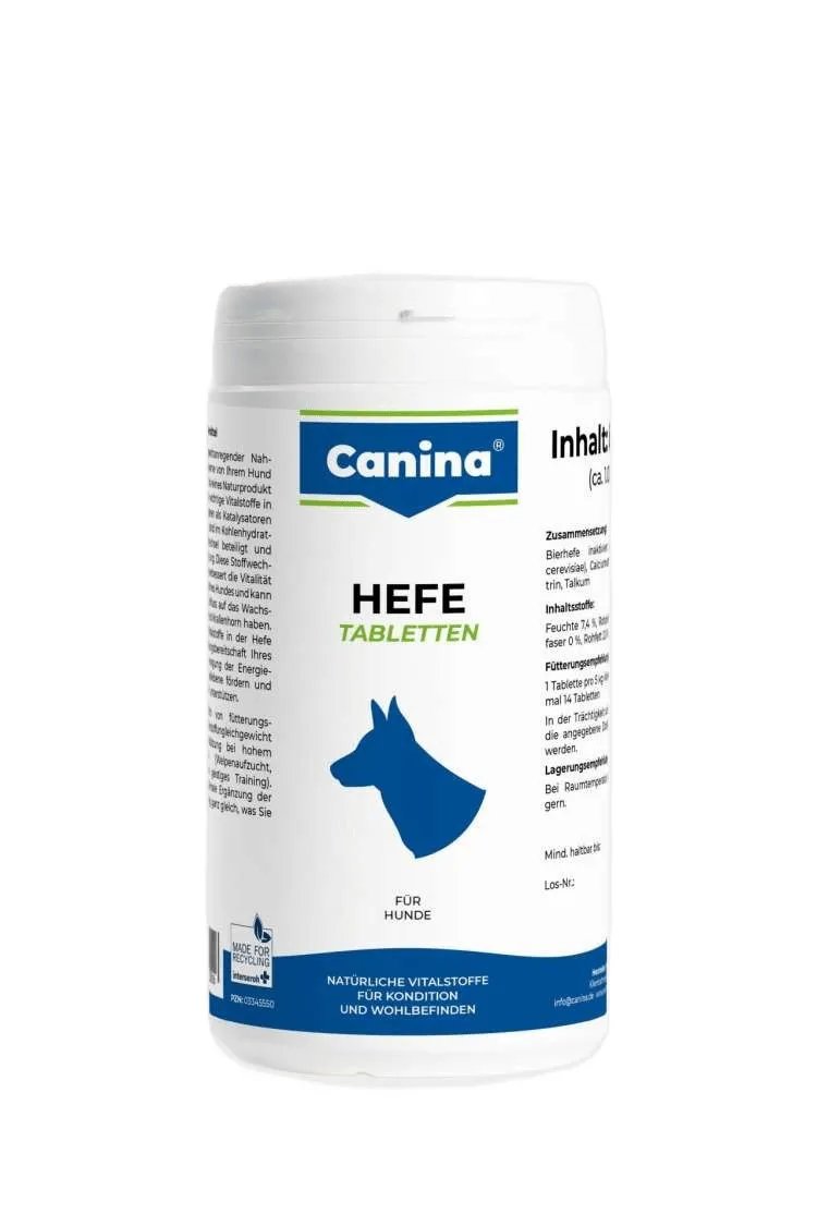Canina Hefe витамины для собак, дрожжевые таблетки с энзимами (992 табл) – 800 г