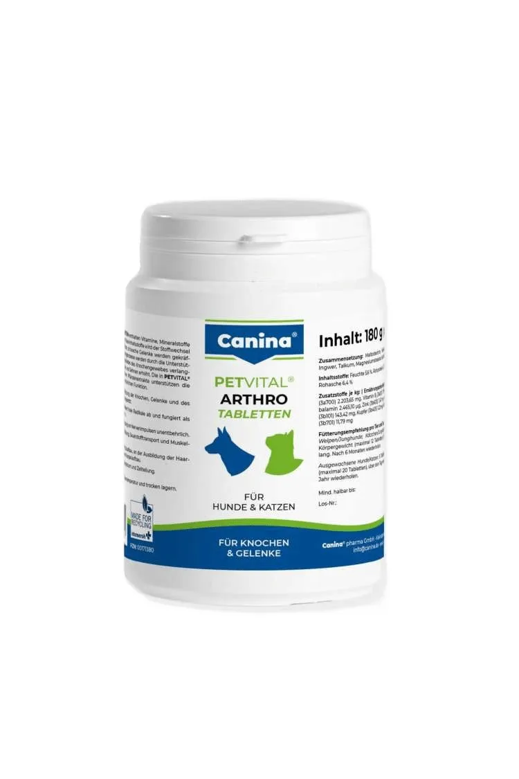 Canina Petvital Arthro-Tabl витамины для собак и кошек, для проблемных суставов (180 табл) - 180 г