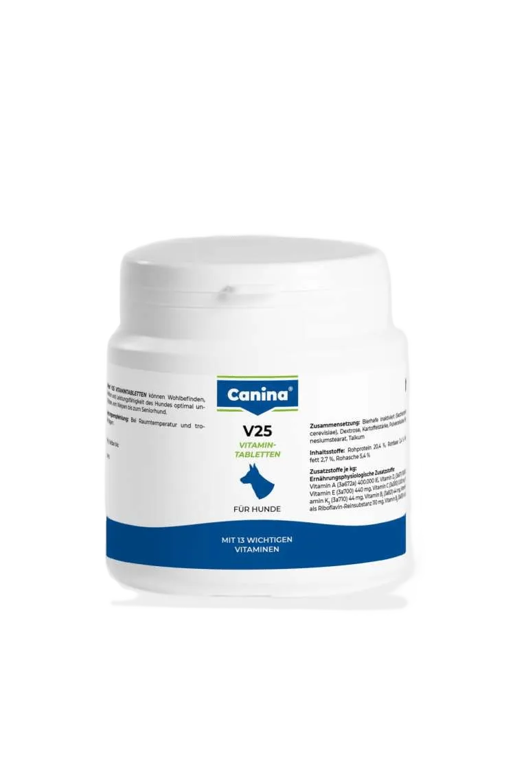 Canina V25 Vitamintabletten витамины для собак, поливитаминный комплекс (30 табл) – 100 г