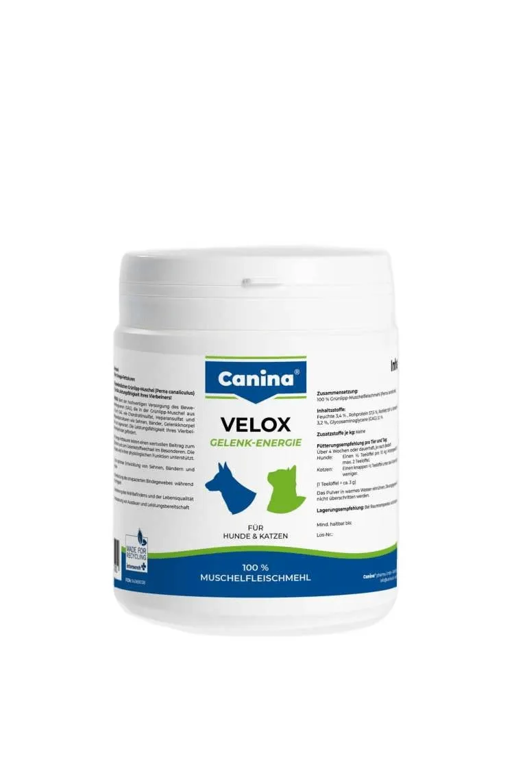 Canina Velox Gelenkenergie витамины для собак, порошок с высоким содержанием глюкозаминогликанов - 150 г