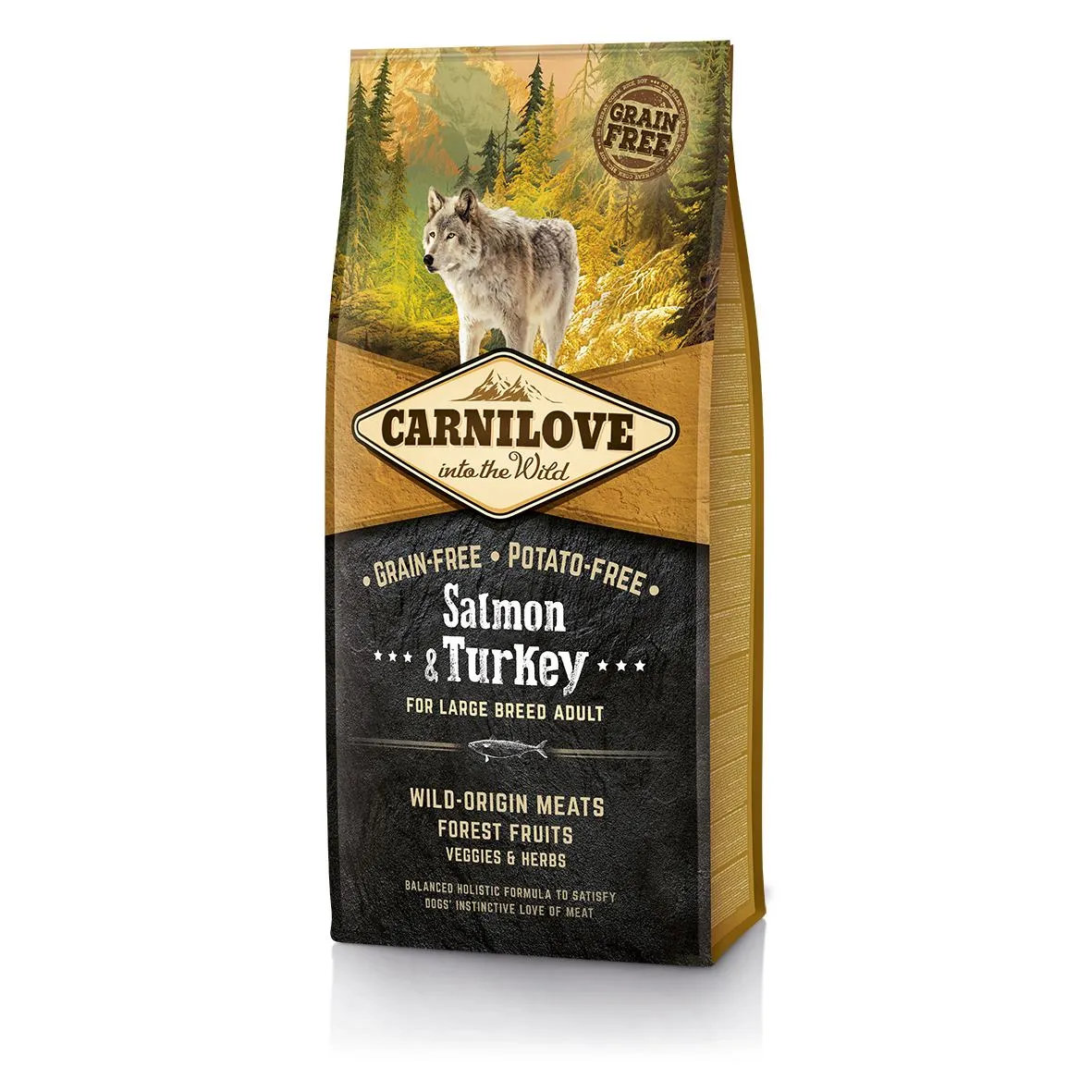 Carnilove Adult Large Breed Salmon & Turkey сухой корм для взрослых собак больших пород, лосось и индейка – 12 кг